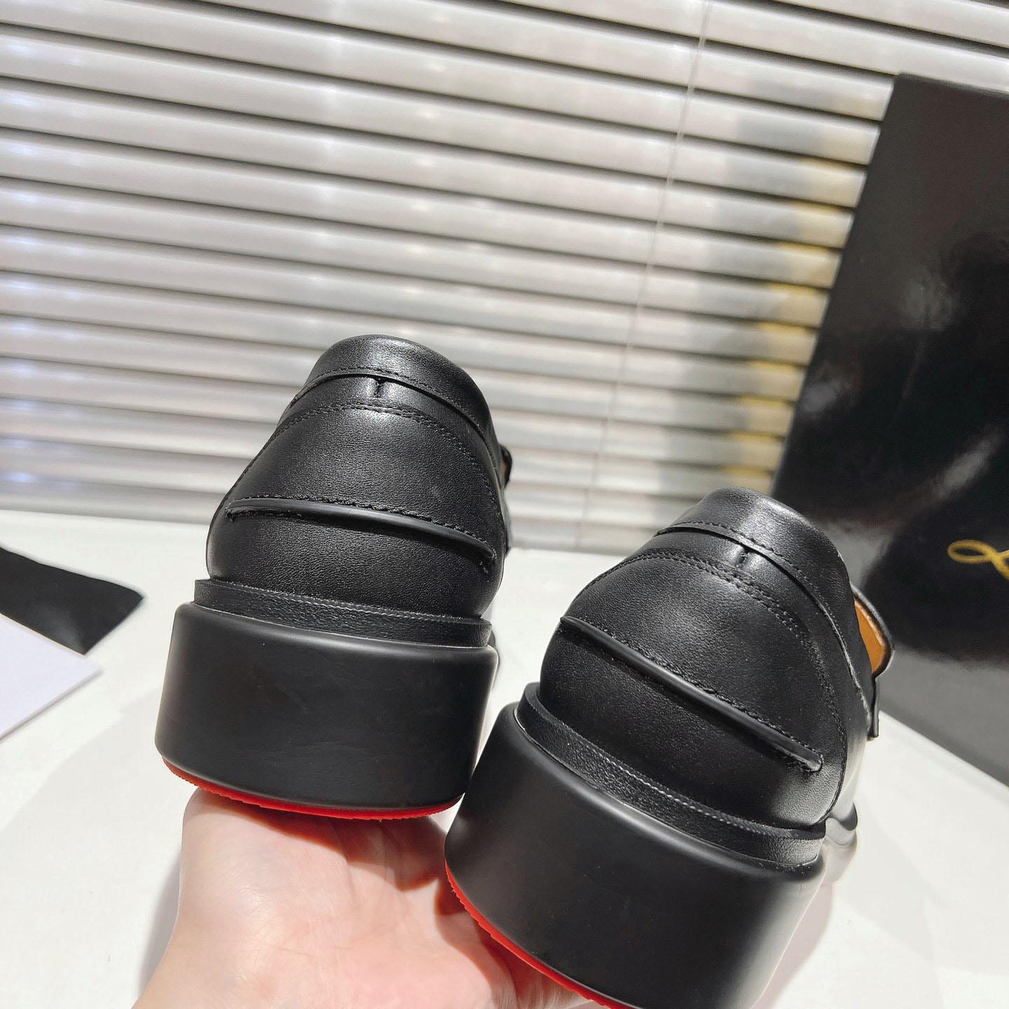 Christian Louboutin Urbino Moc Leather Penny Loafers  - DesignerGu