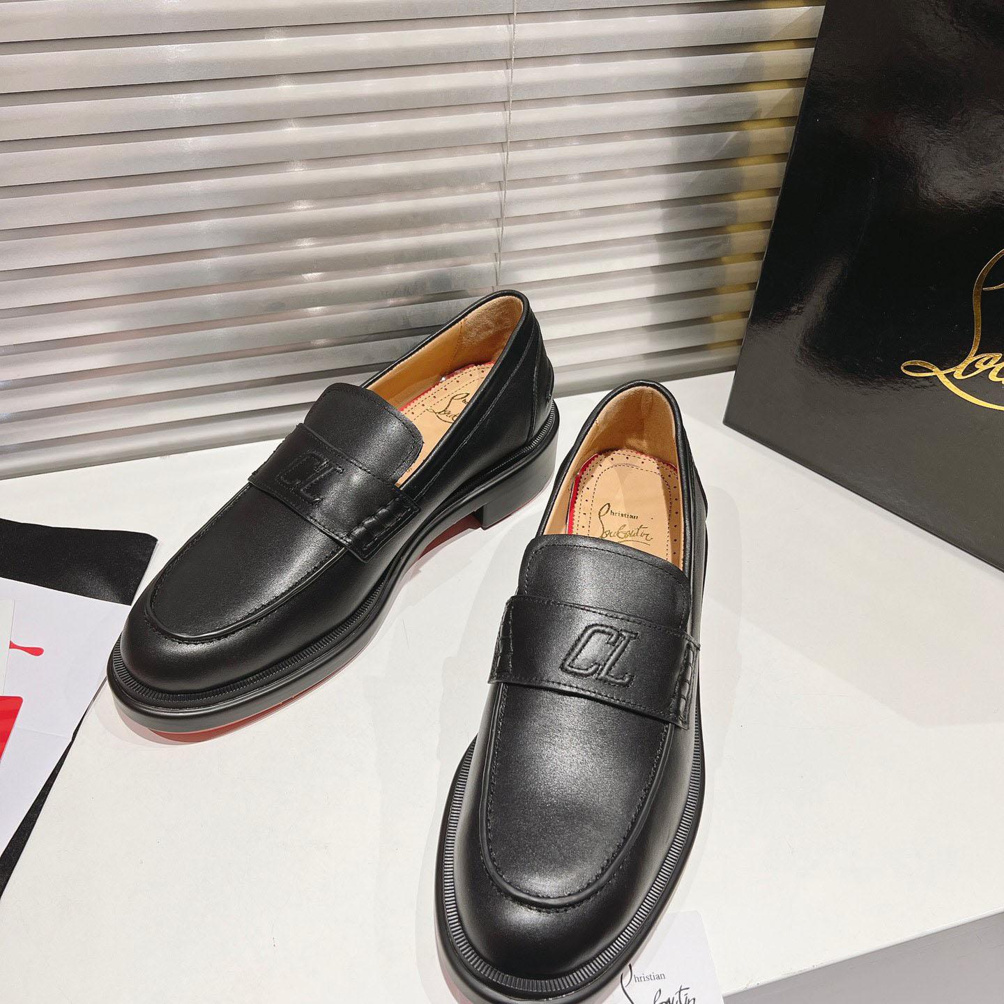 Christian Louboutin Urbino Moc Leather Penny Loafers  - DesignerGu