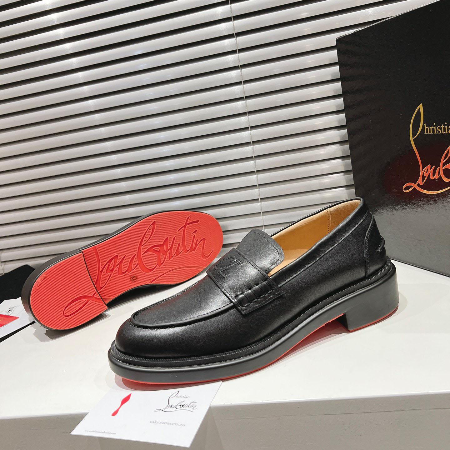 Christian Louboutin Urbino Moc Leather Penny Loafers  - DesignerGu
