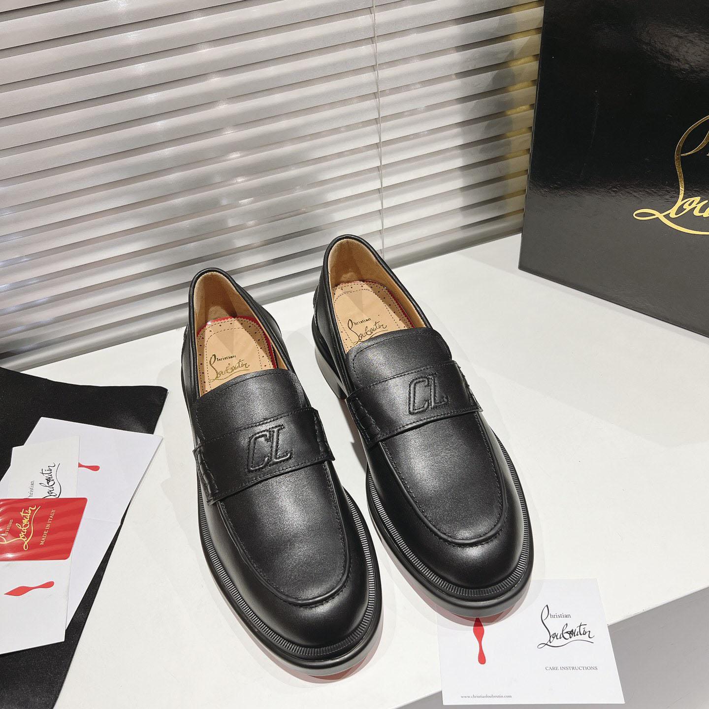 Christian Louboutin Urbino Moc Leather Penny Loafers  - DesignerGu