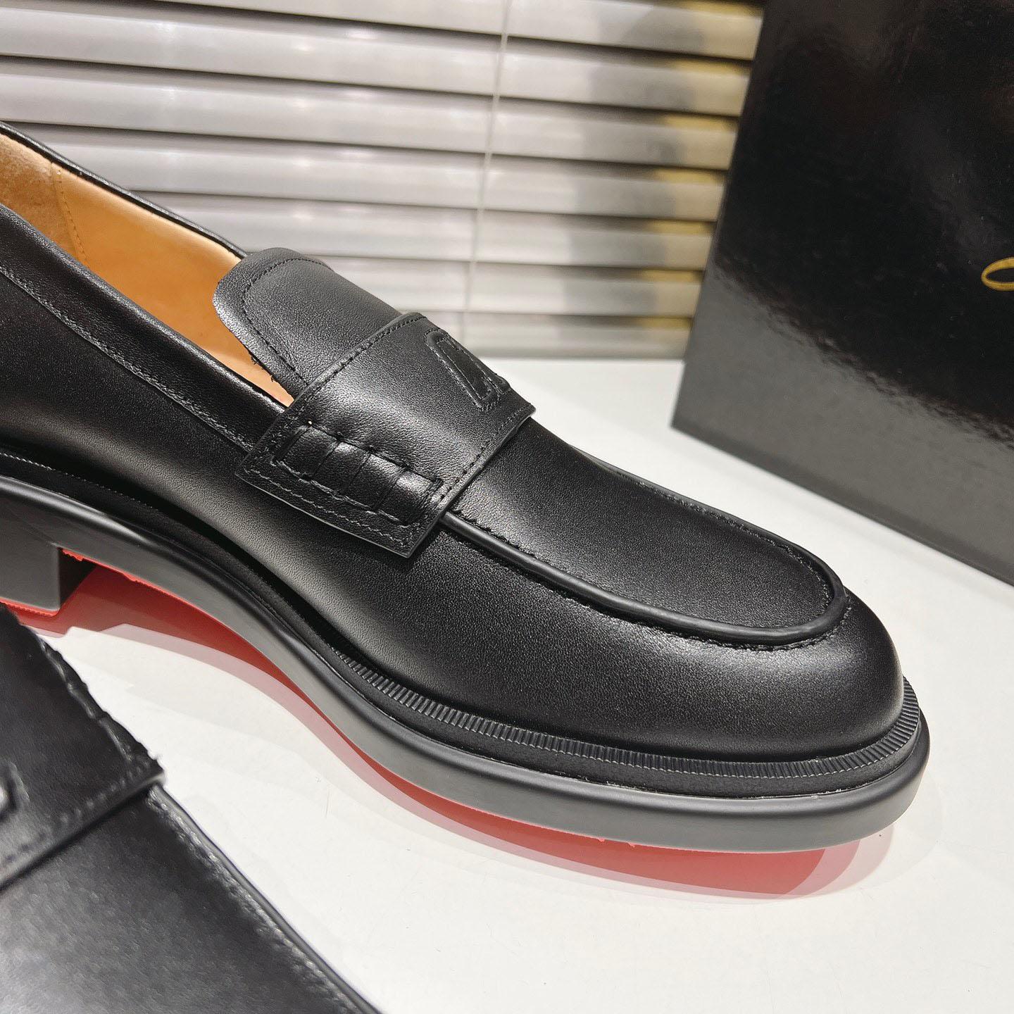 Christian Louboutin Urbino Moc Leather Penny Loafers  - DesignerGu