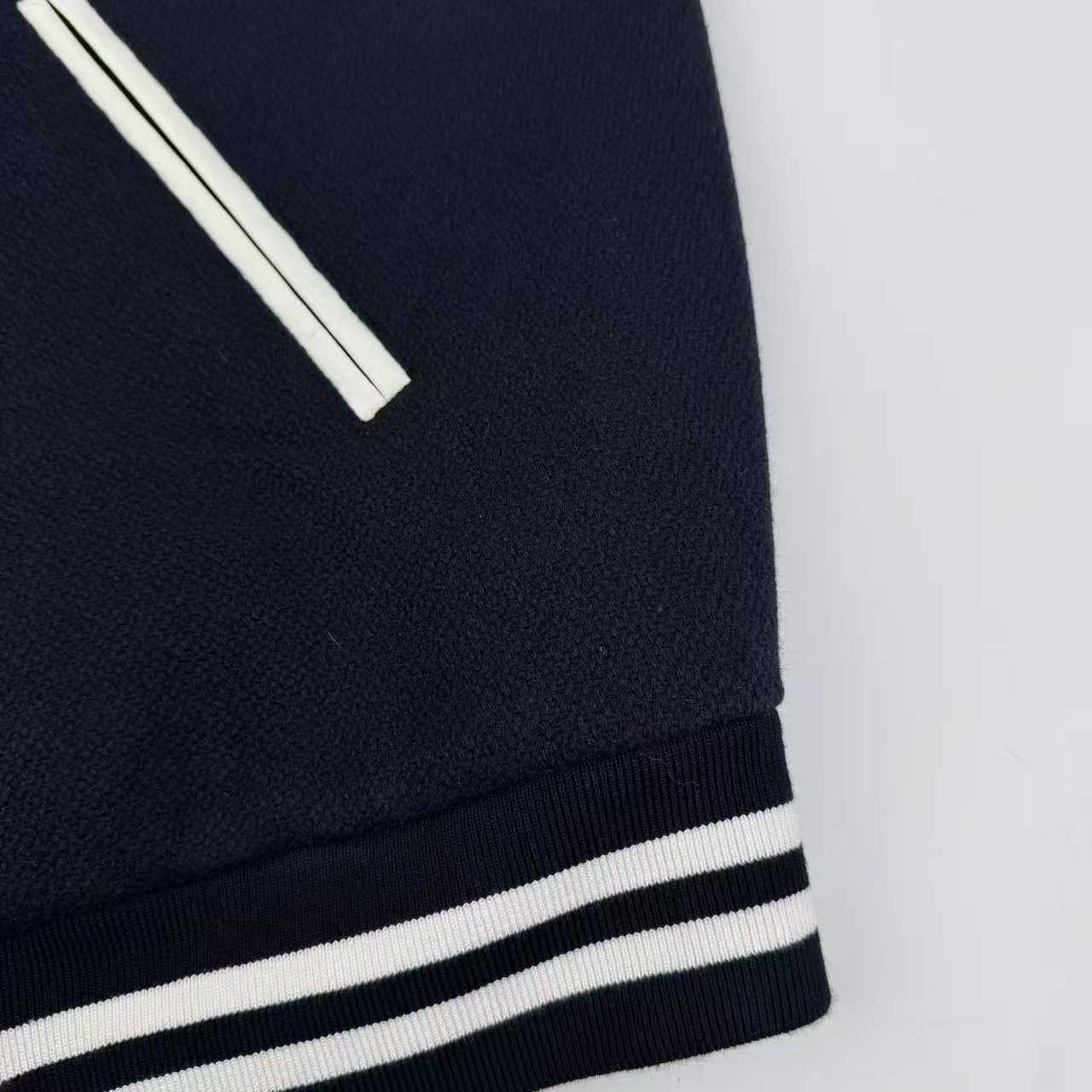 Celine Teddy Varsity Jacket In Textured Wool - DesignerGu