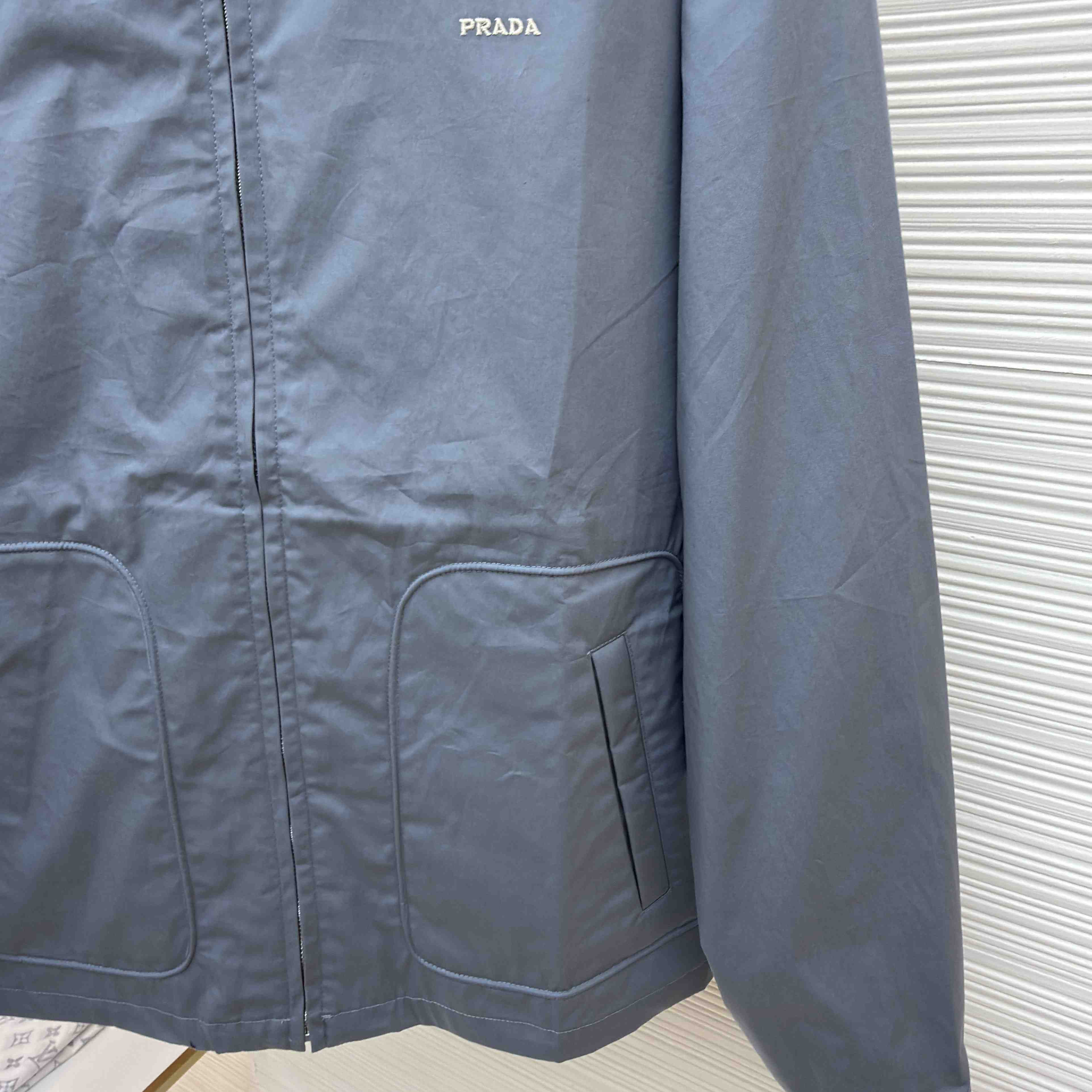 Prada Technical Cotton Zipper Blouson Jacket - DesignerGu