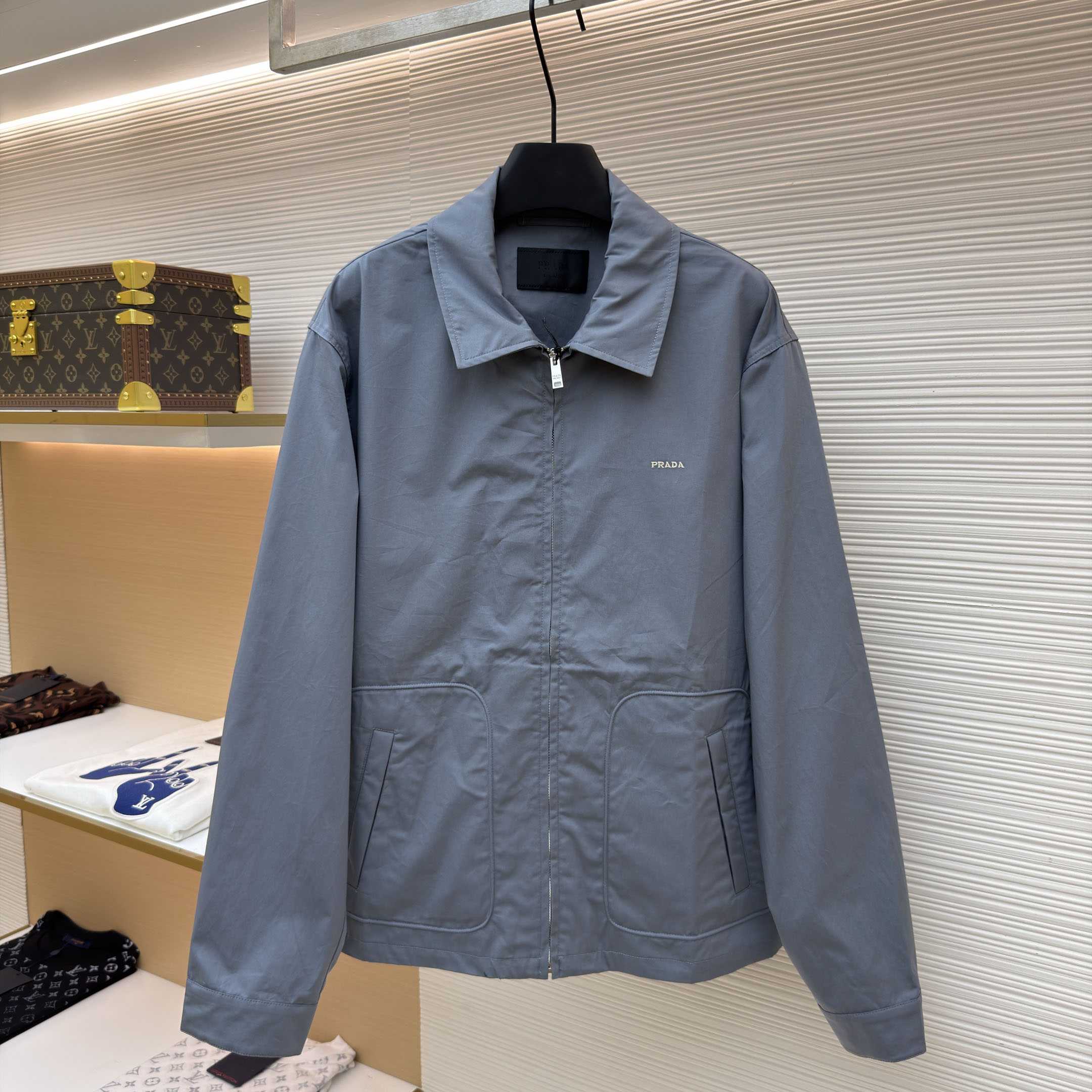 Prada Technical Cotton Zipper Blouson Jacket - DesignerGu