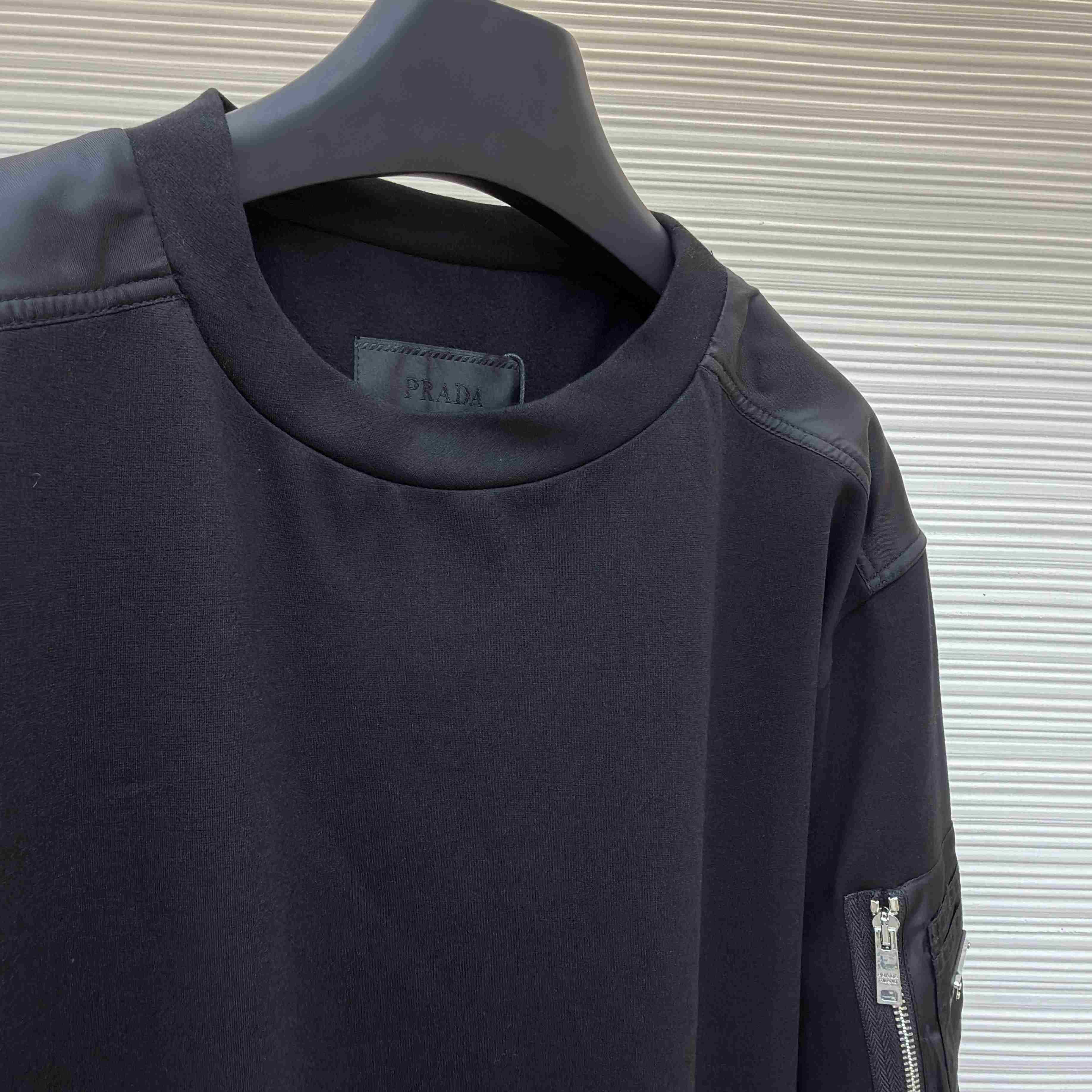 Prada Cotton Fleece And Re-Nylon Sweatshirt - DesignerGu