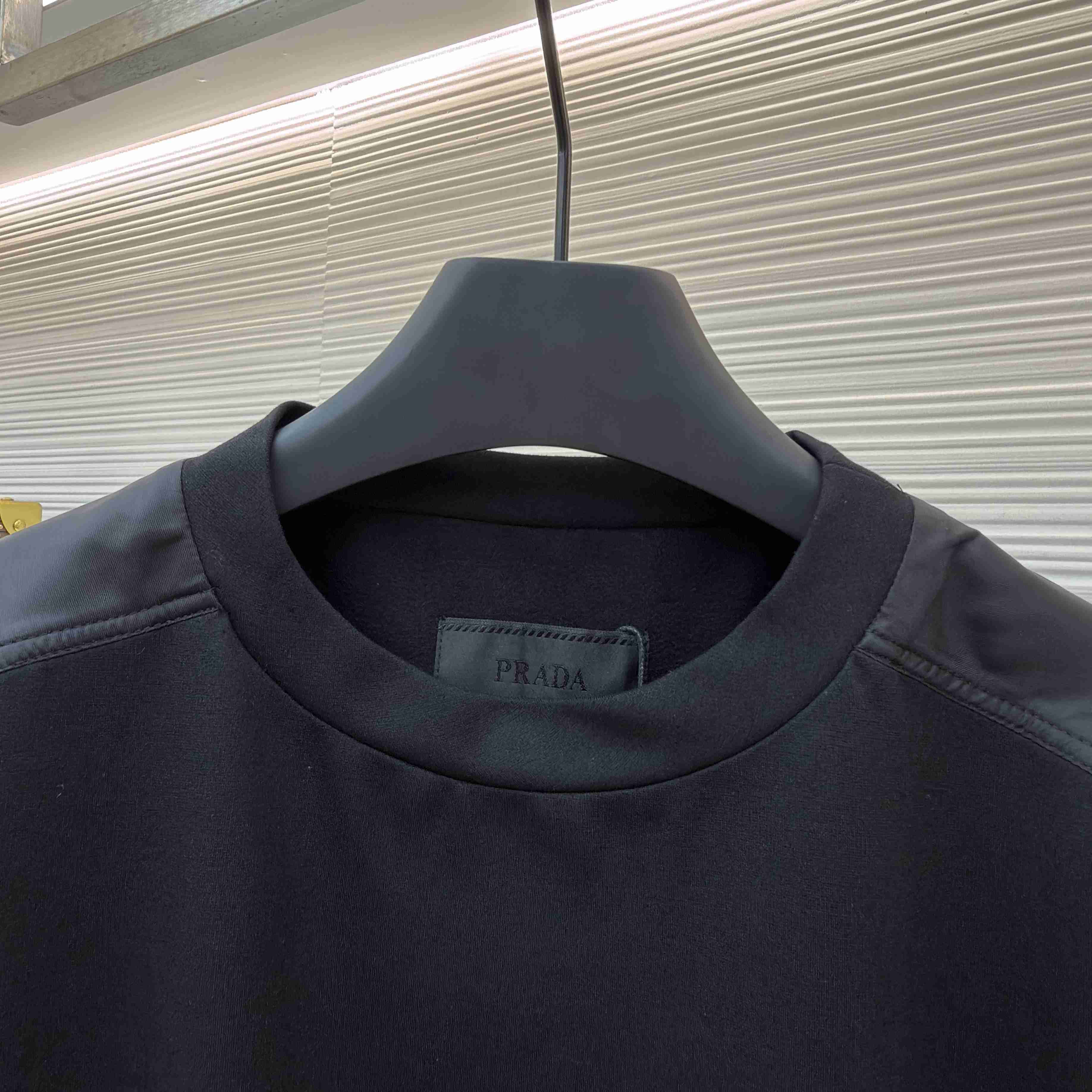 Prada Cotton Fleece And Re-Nylon Sweatshirt - DesignerGu