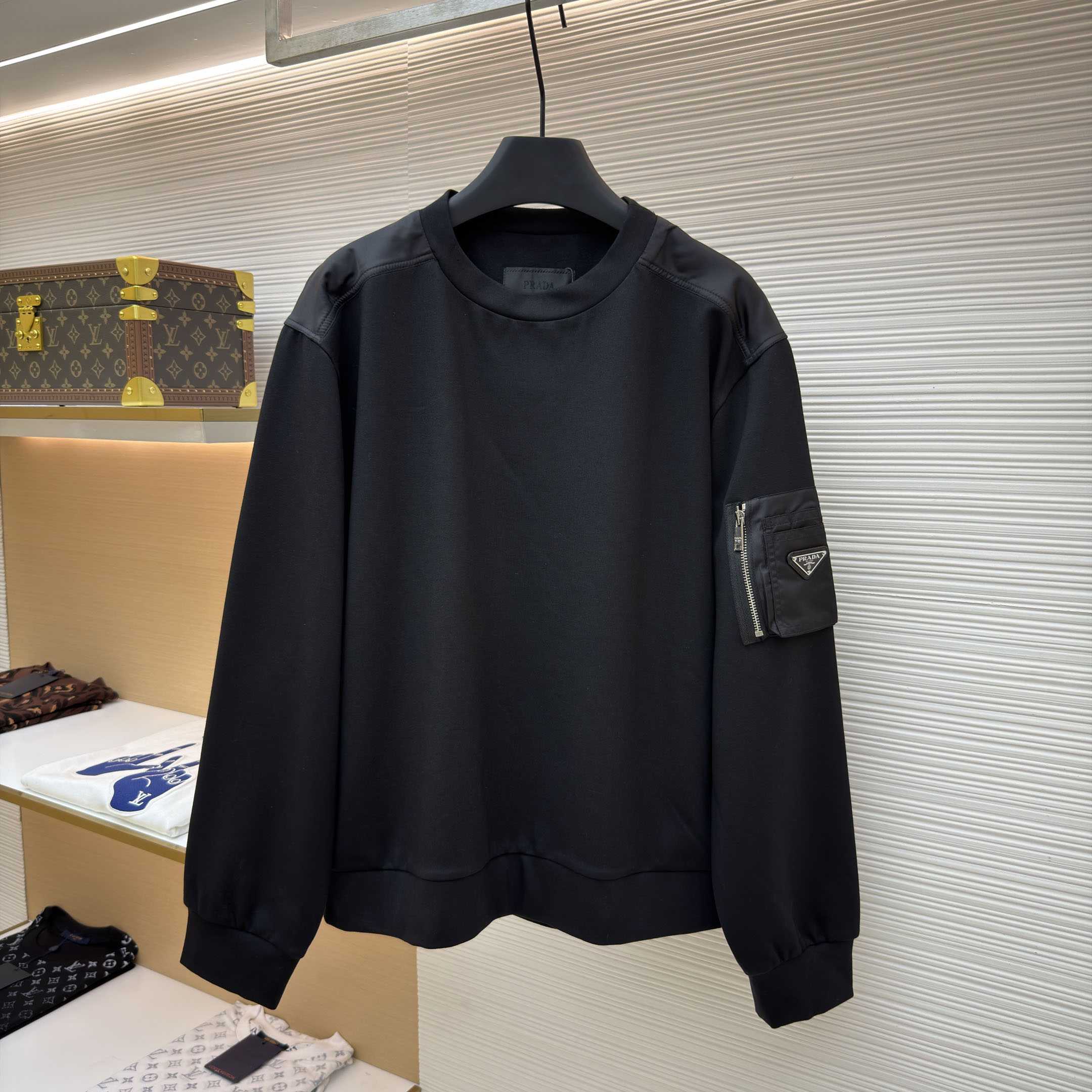 Prada Cotton Fleece And Re-Nylon Sweatshirt - DesignerGu