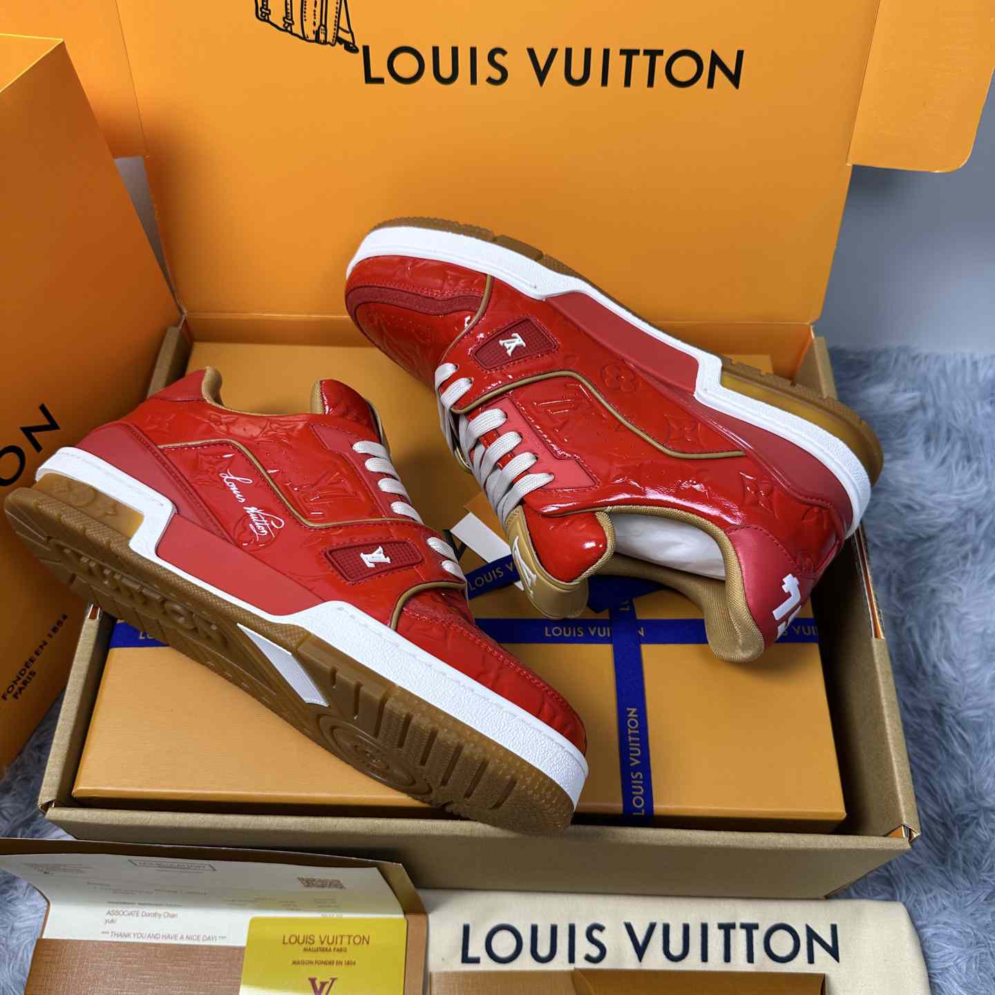 Louis Vuitton LV Trainer Sneaker 1AKP8F（upon uk size） - DesignerGu
