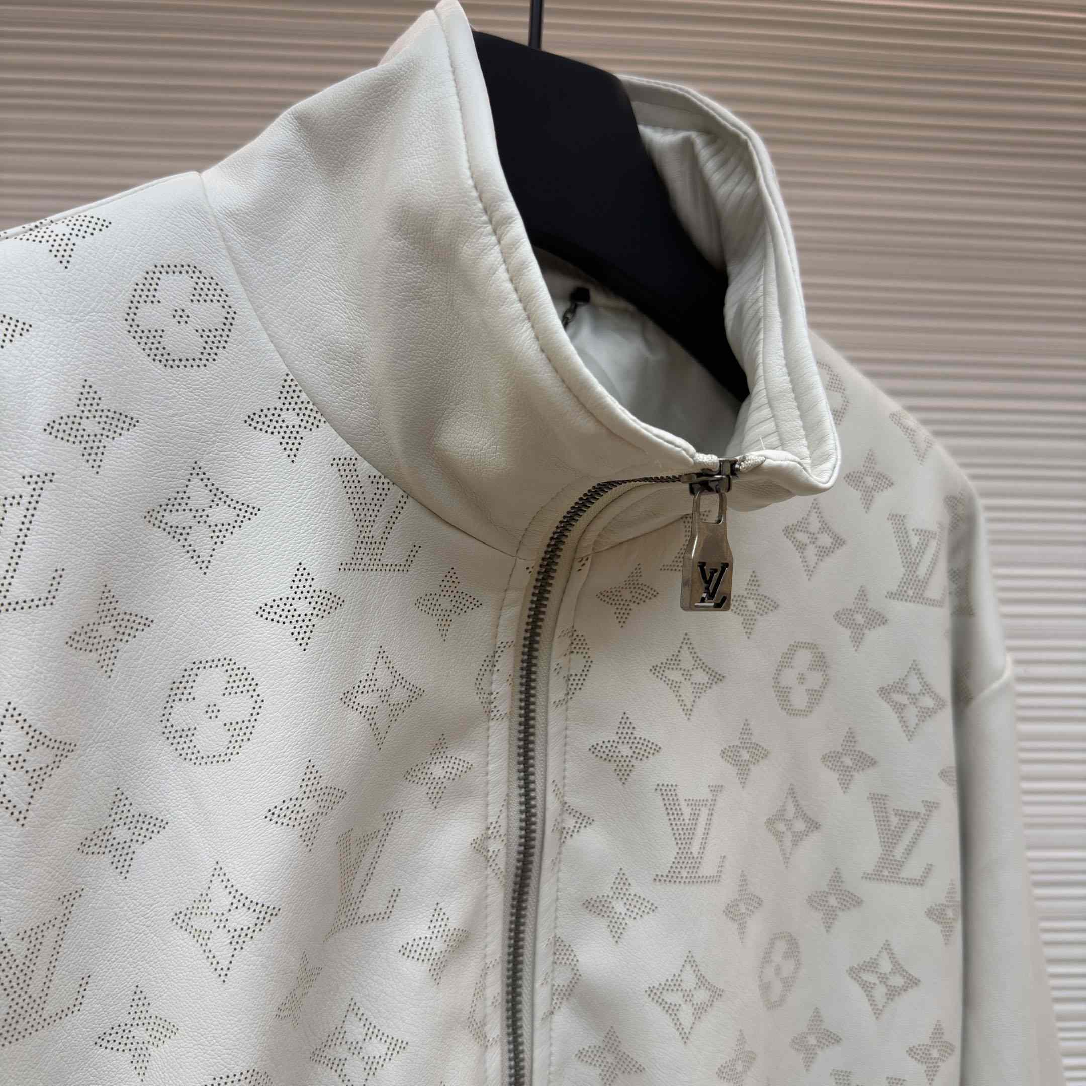 Louis Vuitton Perforated Monogram Leather Track Top 1AKOVZ - DesignerGu