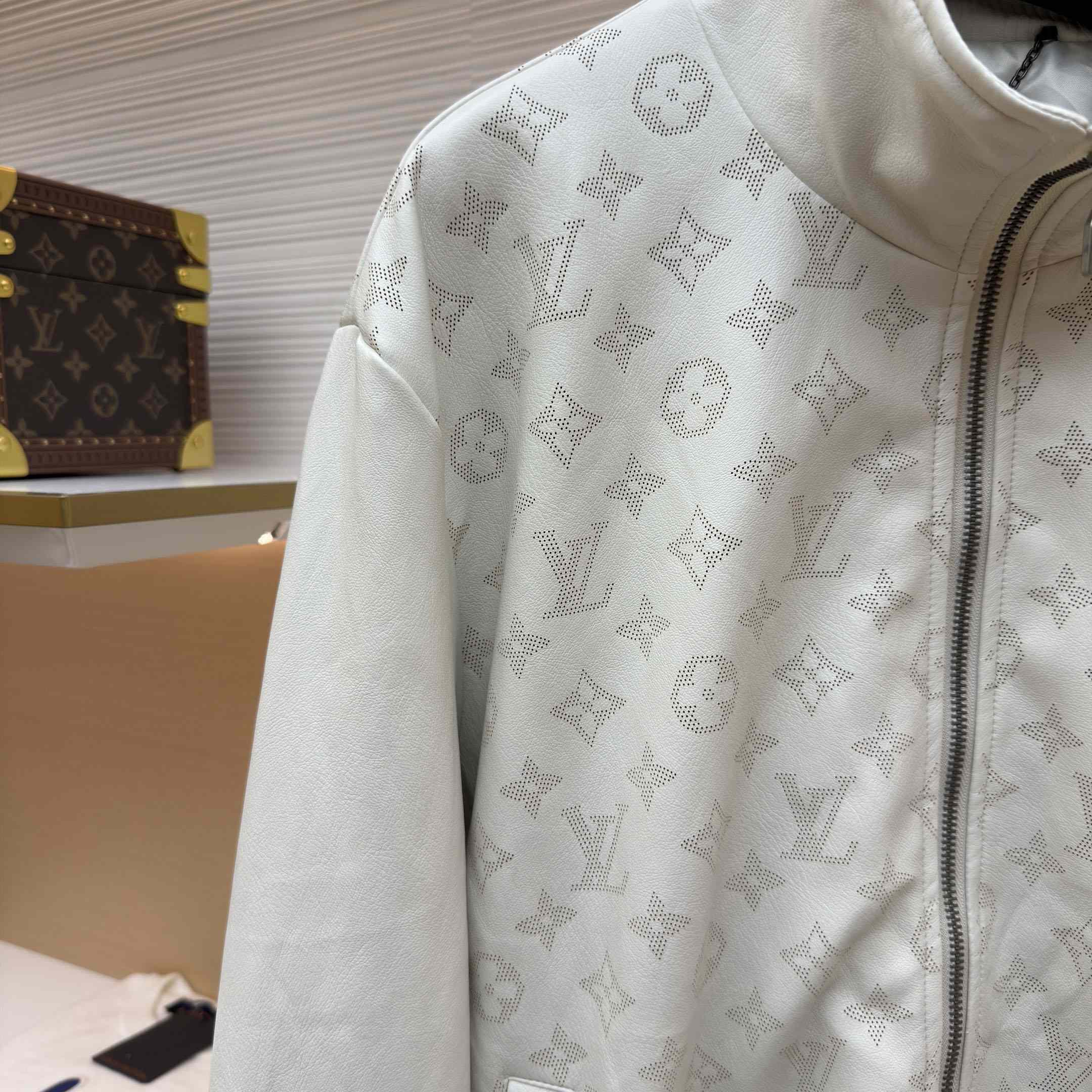 Louis Vuitton Perforated Monogram Leather Track Top 1AKOVZ - DesignerGu