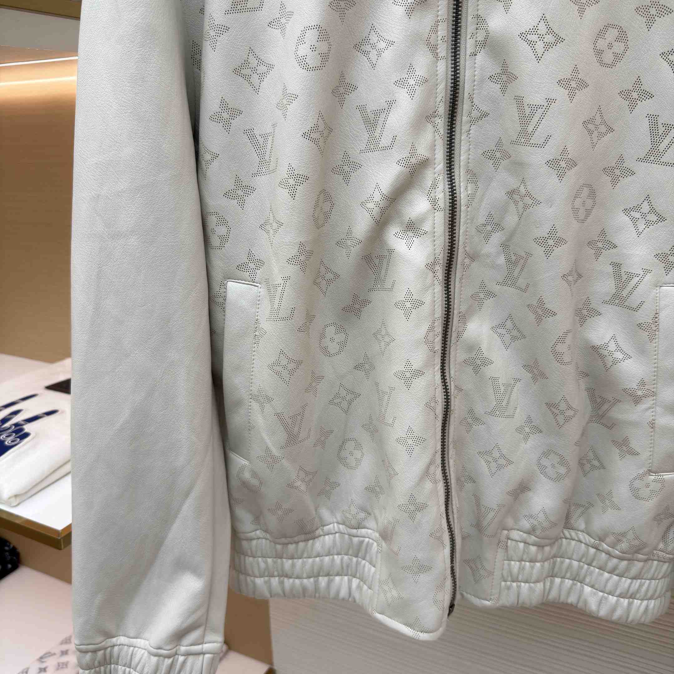 Louis Vuitton Perforated Monogram Leather Track Top 1AKOVZ - DesignerGu