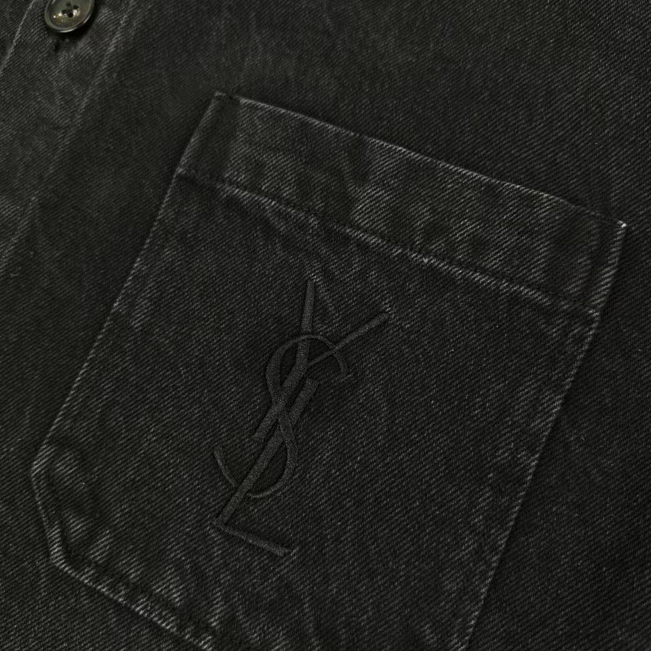 Saint Laurent Cassandre Overshirt In Cotton Linen Garbardine - DesignerGu