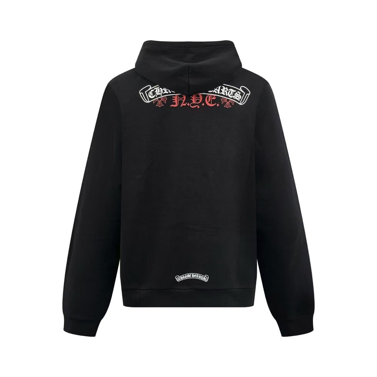 Chrome Hearts NYC Scroll Label Zip Up Hoodie - DesignerGu