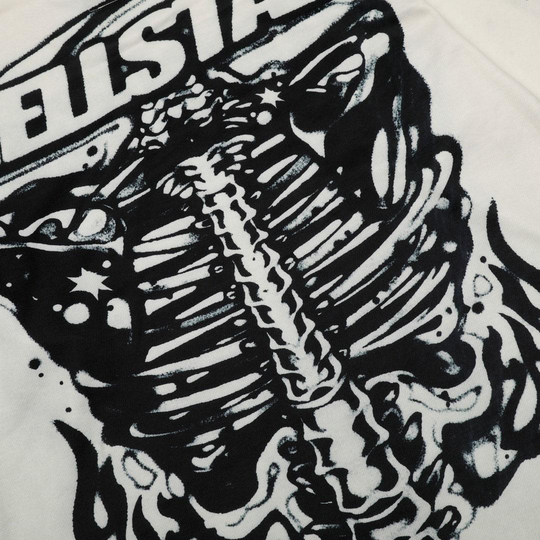 Hellstar Airbrushed Bones Longsleeve White - DesignerGu
