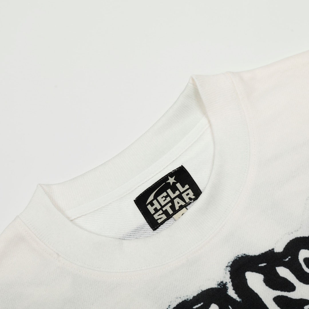 Hellstar Airbrushed Bones Longsleeve White - DesignerGu