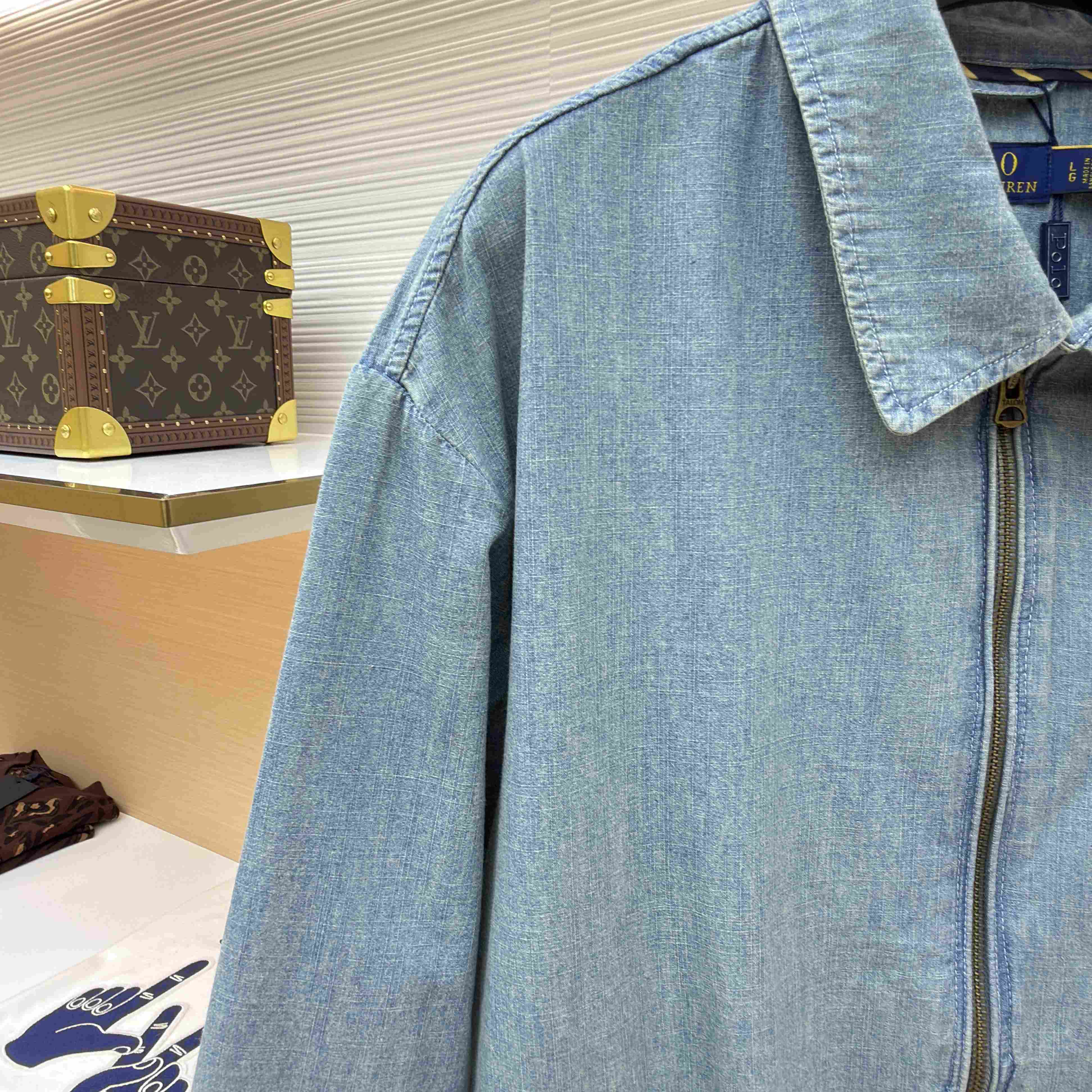 Polo Ralph Lauren The Bayport Indigo Chambray Jacket - DesignerGu