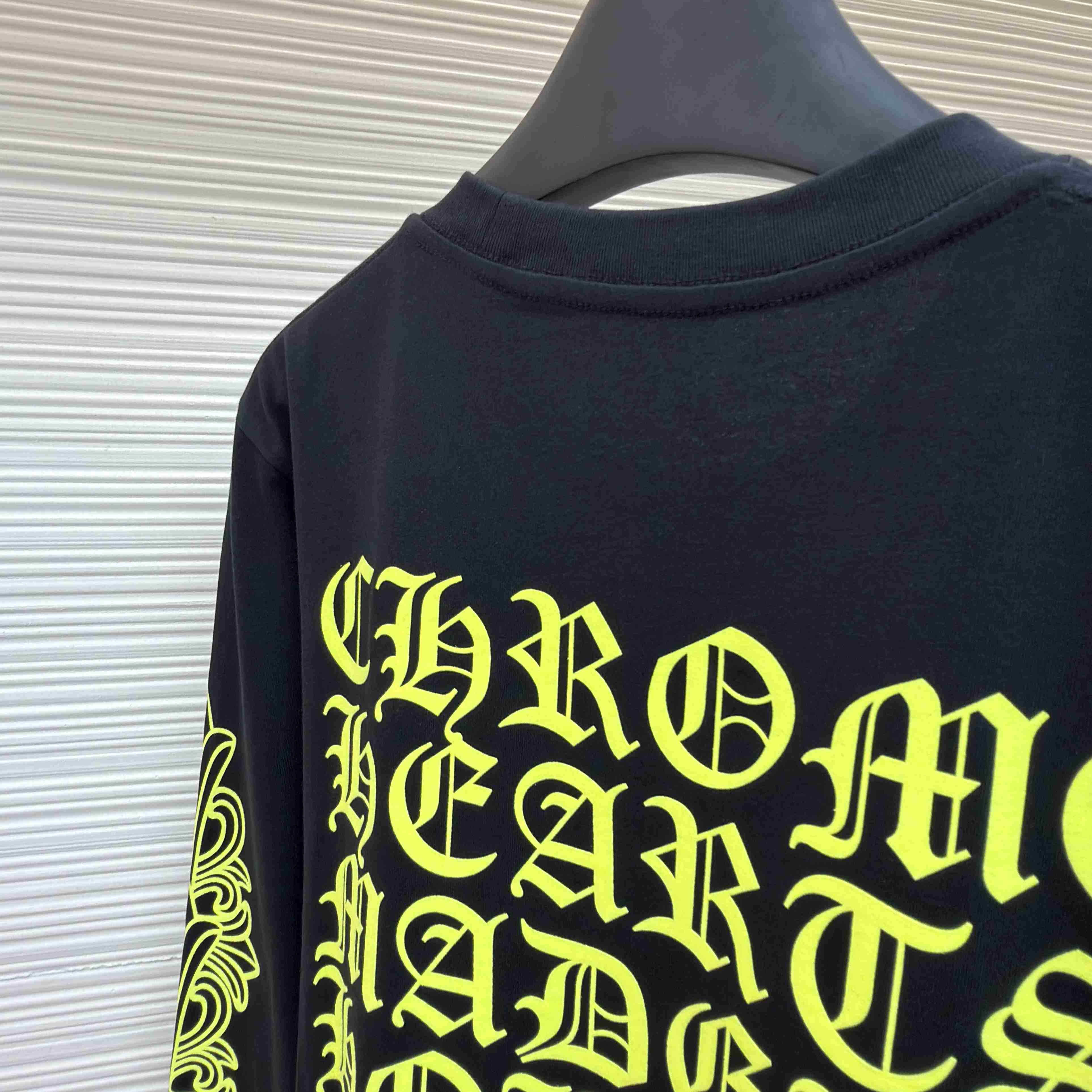 Chrome Hearts Neon Eye Chart Long-Sleeve 'White' - DesignerGu