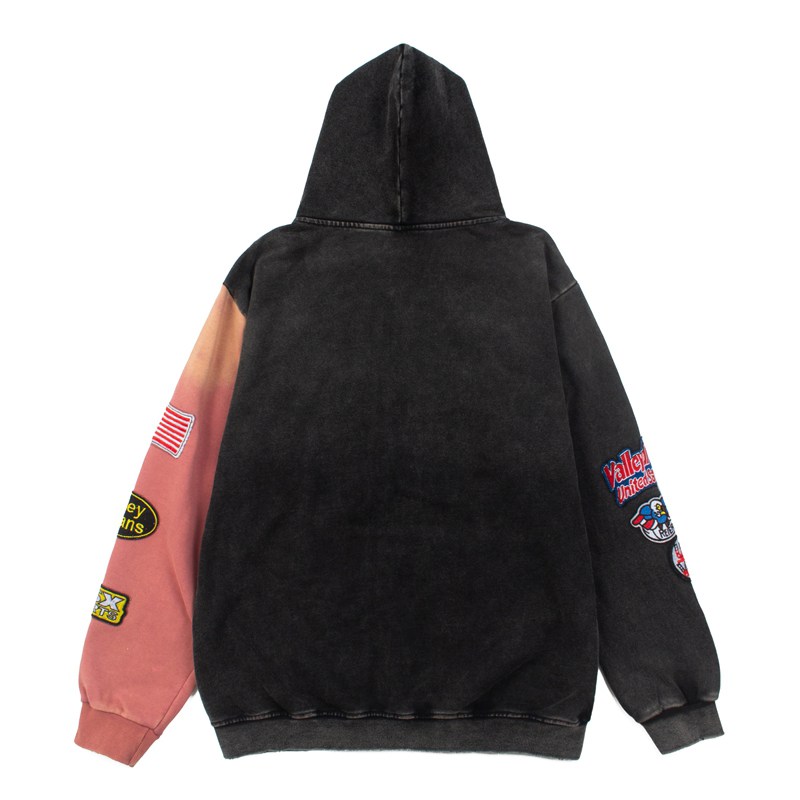 Vale Forever Two Face Patch-Detail Hoodie - DesignerGu