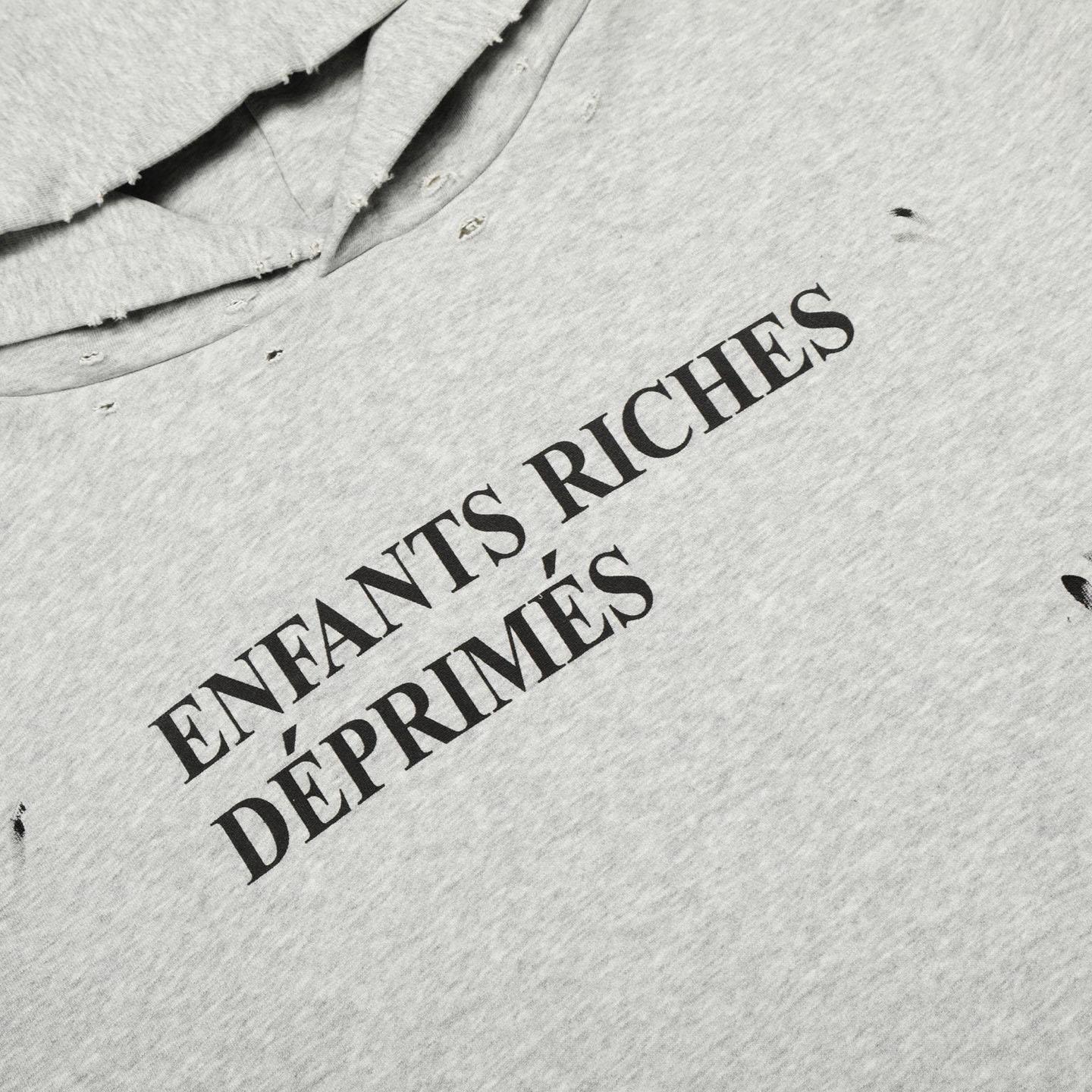 Enfants Riches Déprimés Classic Logo Hoodie 'Paint Heather Grey' - DesignerGu