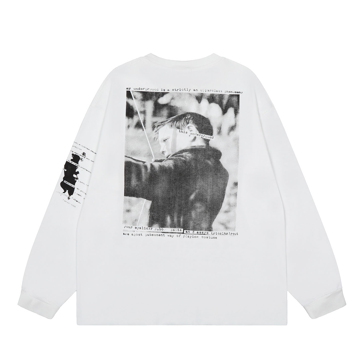 Enfants Riches Déprimés My Underground/Tricycle Long-Sleeve T-Shirt 'Faded White' - DesignerGu