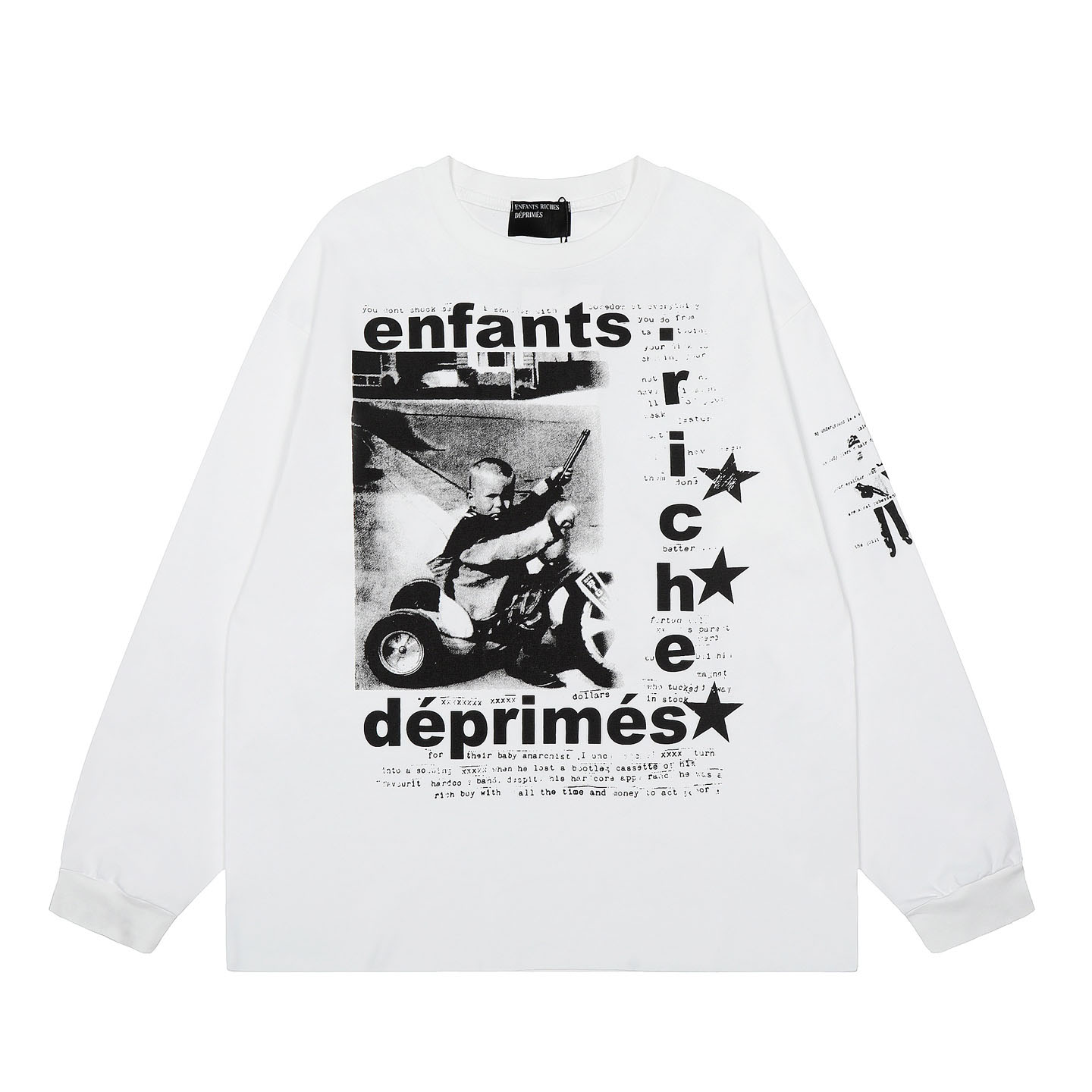 Enfants Riches Déprimés My Underground/Tricycle Long-Sleeve T-Shirt 'Faded White' - DesignerGu