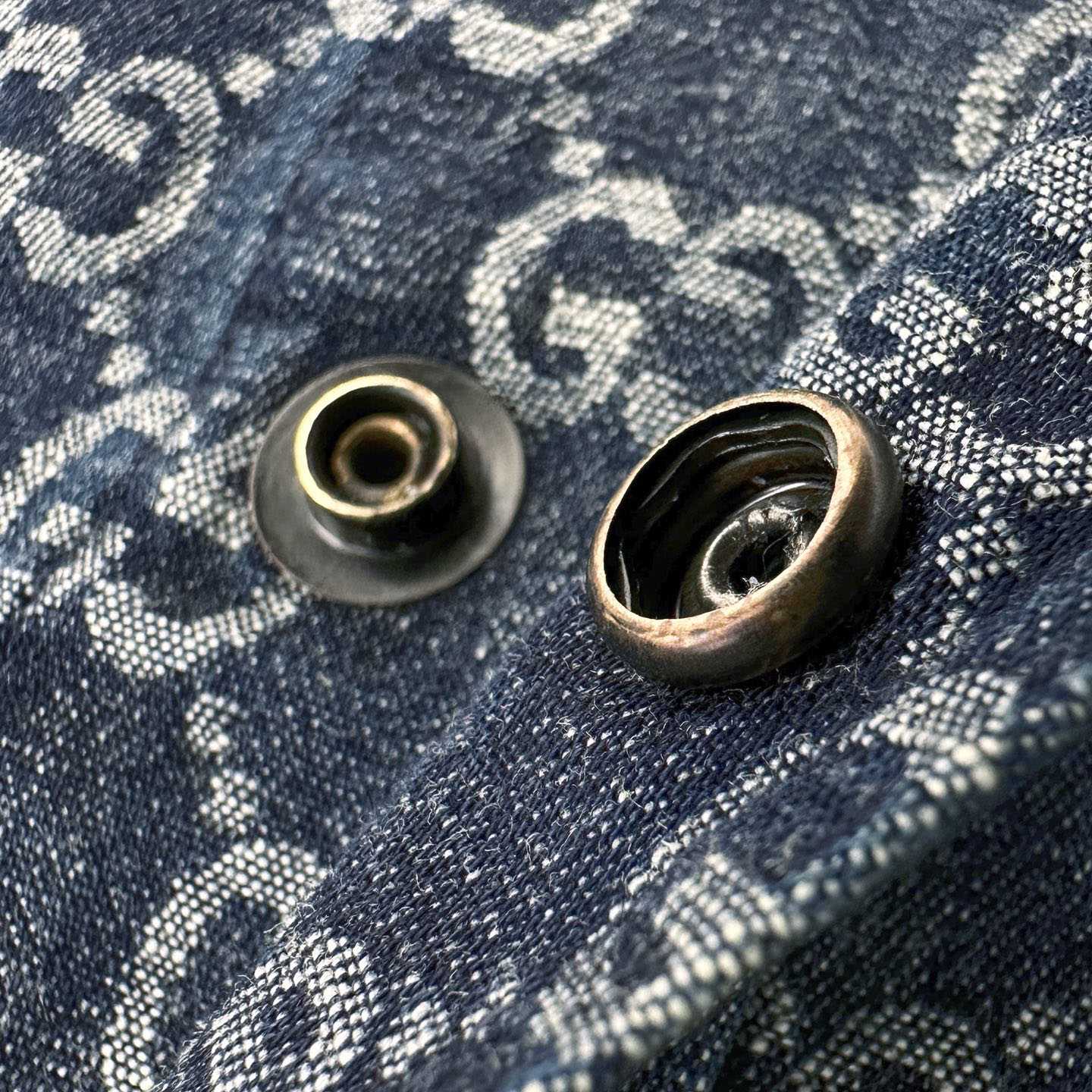 Gucci  GG Cotton Denim Jacquard Shirt - DesignerGu