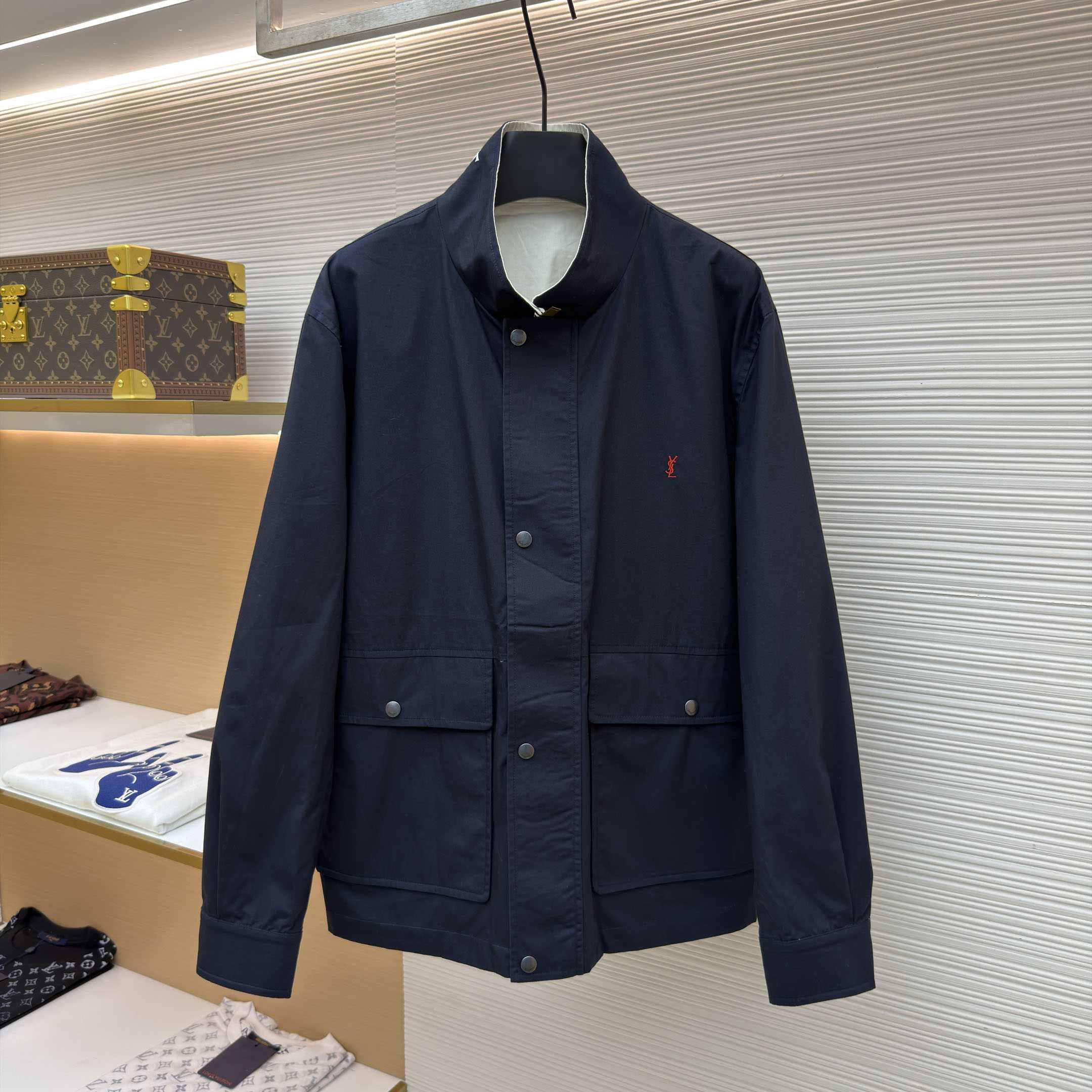 Saint Laurent Jacket In Cotton - DesignerGu