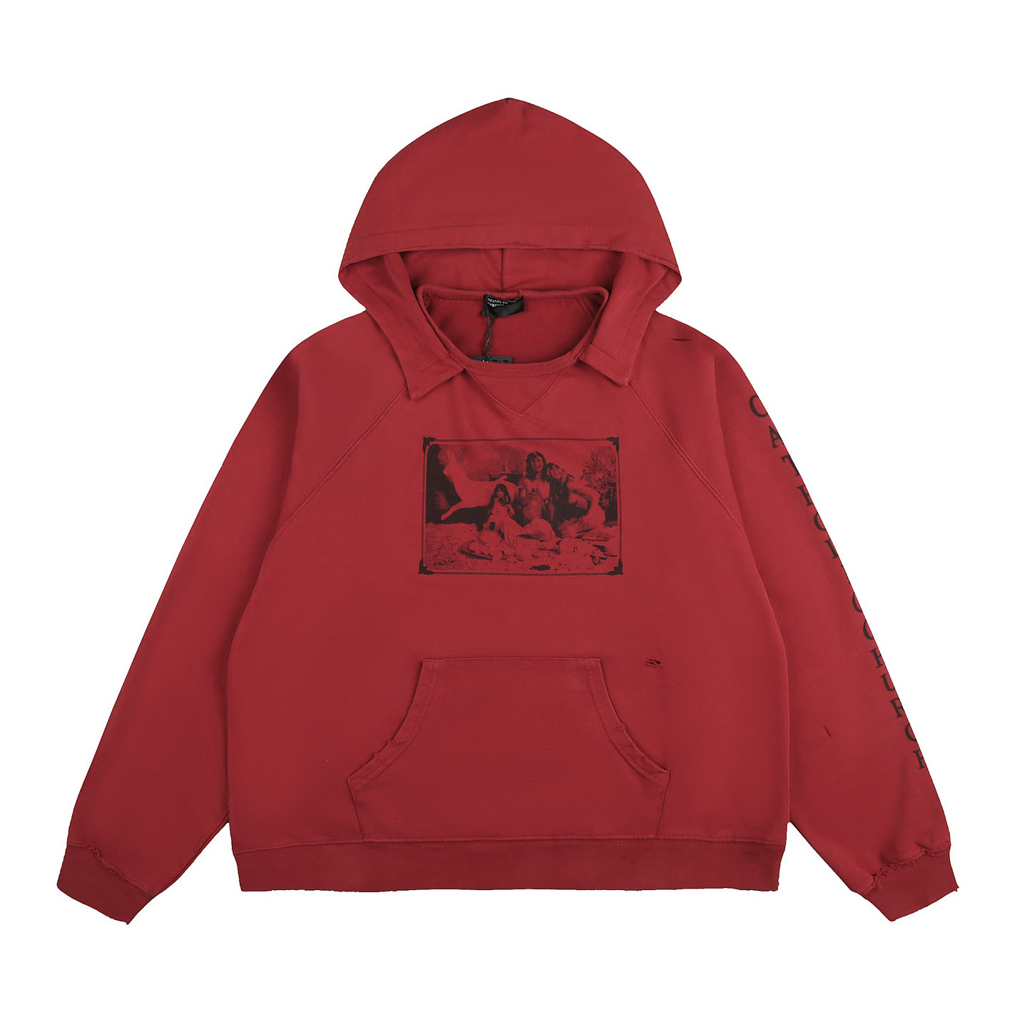 Enfants Riches Déprimés Oklahoma City Church Graphic-Print Distressed Hoodie - DesignerGu