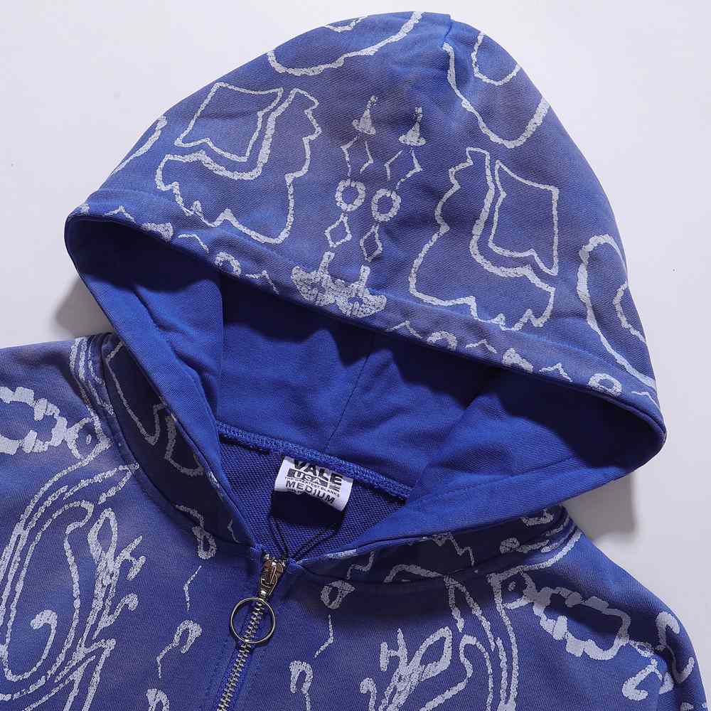 Vale Forever Flag Zip Up Hoodie  - DesignerGu