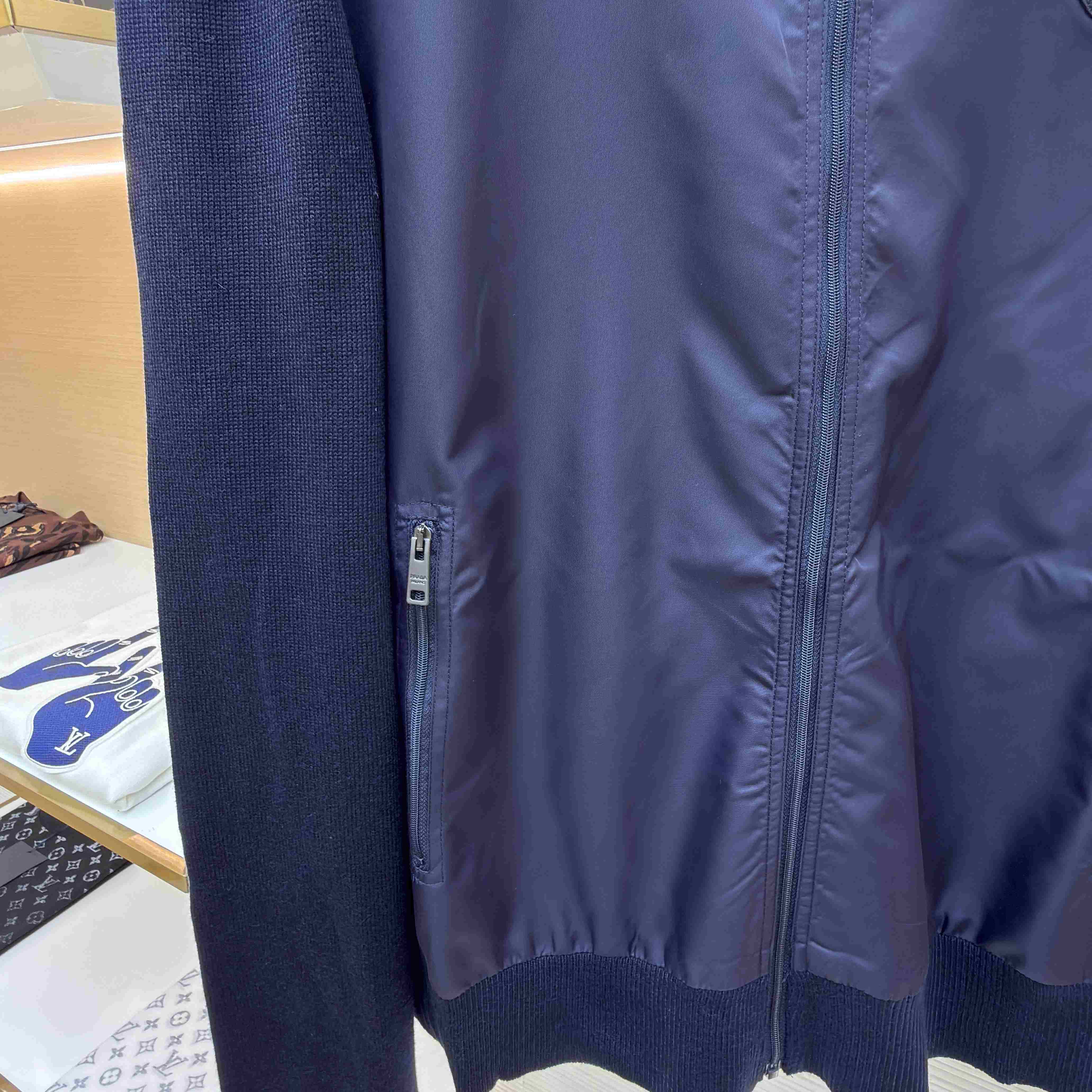 Prada Superfine Wool Zipper Cardigan - DesignerGu