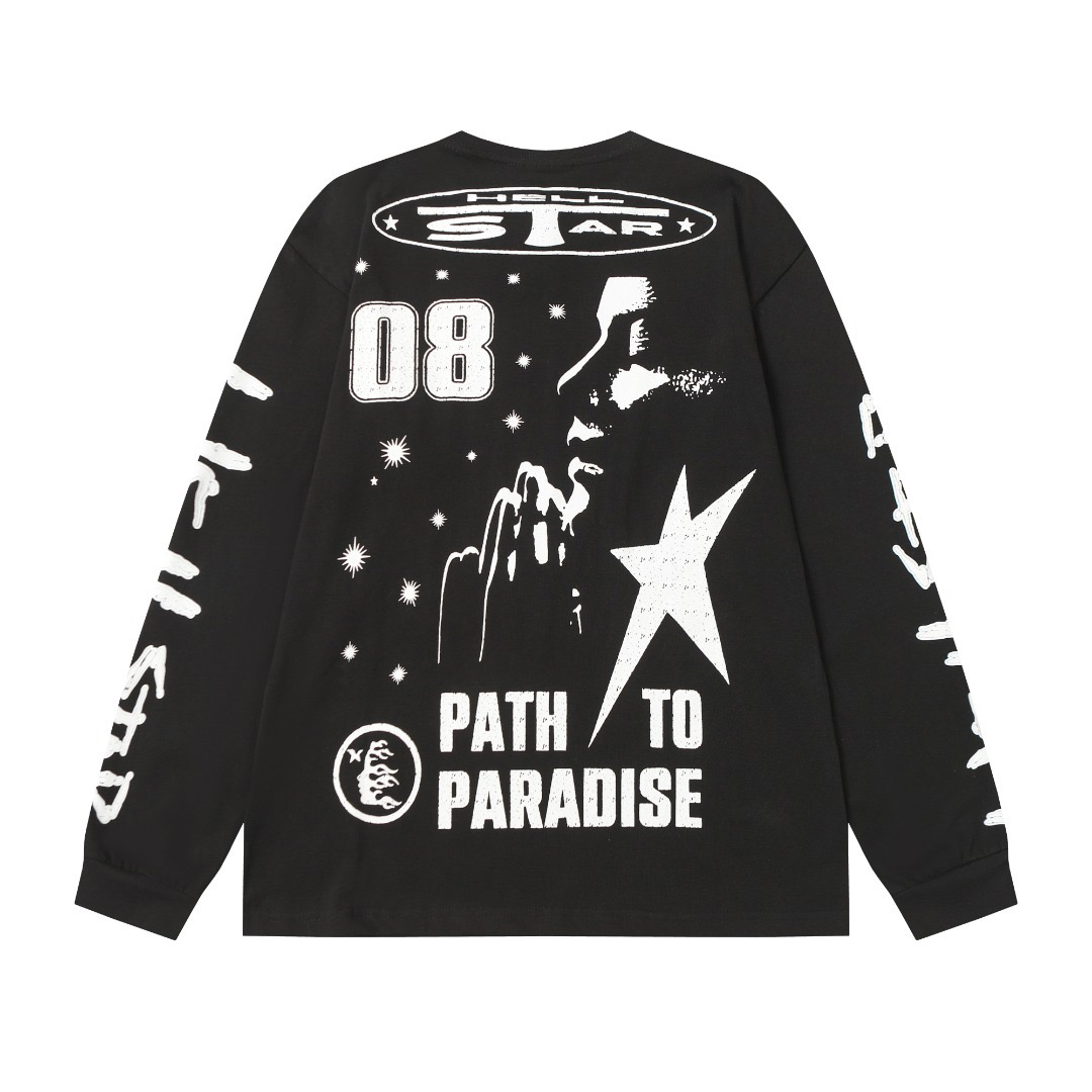 Hellstar Greatest Hits 08' Long-Sleeve 'Black' - DesignerGu