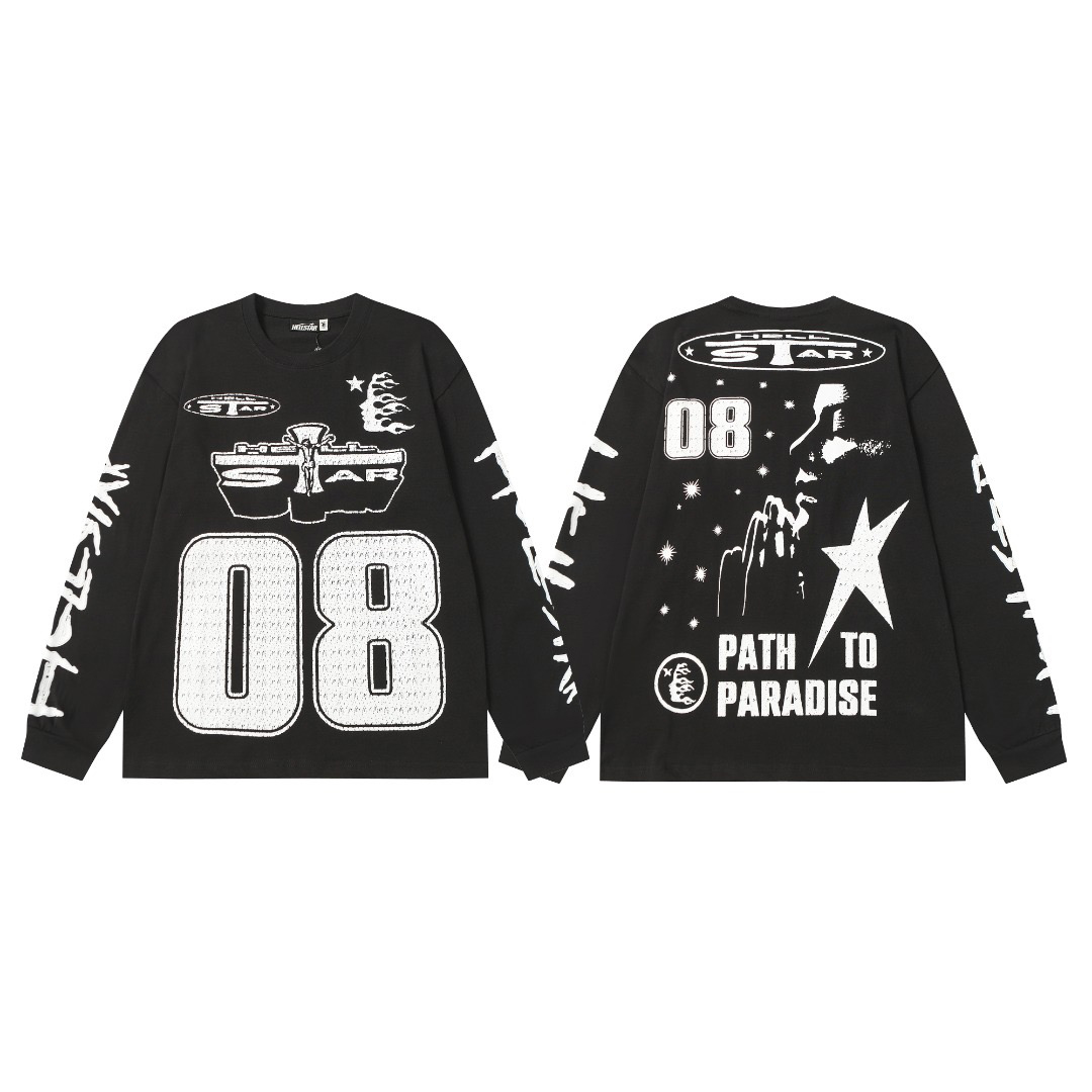 Hellstar Greatest Hits 08' Long-Sleeve 'Black' - DesignerGu
