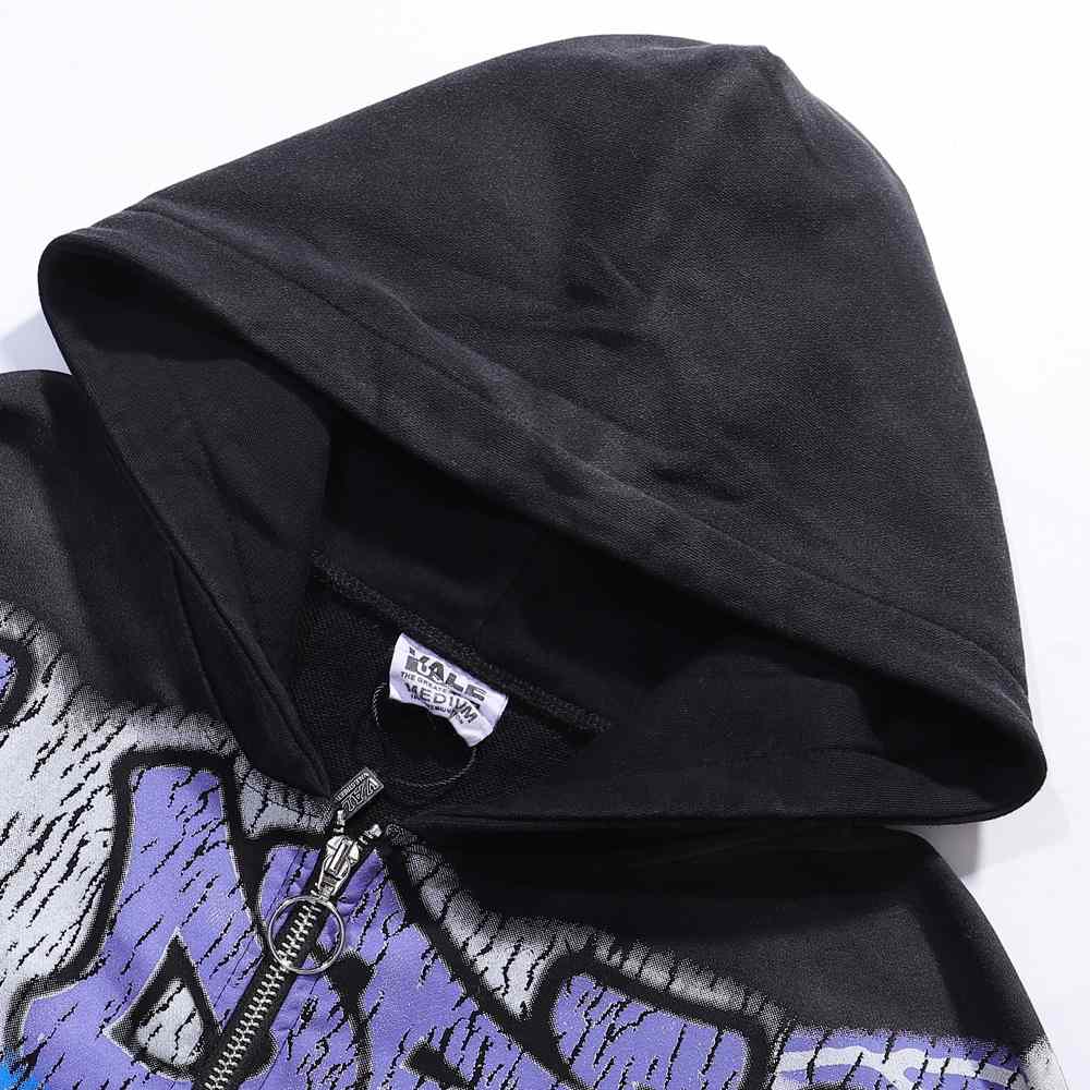 Vale Forever Raven Zip Up Hoodie 'Black' - DesignerGu