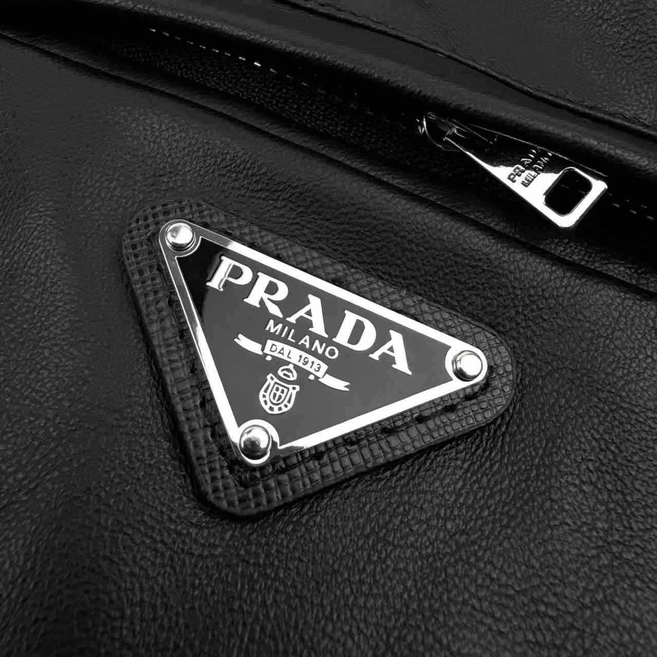 Prada Reversible Nappa Leather And Re-Nylon Jacket - DesignerGu