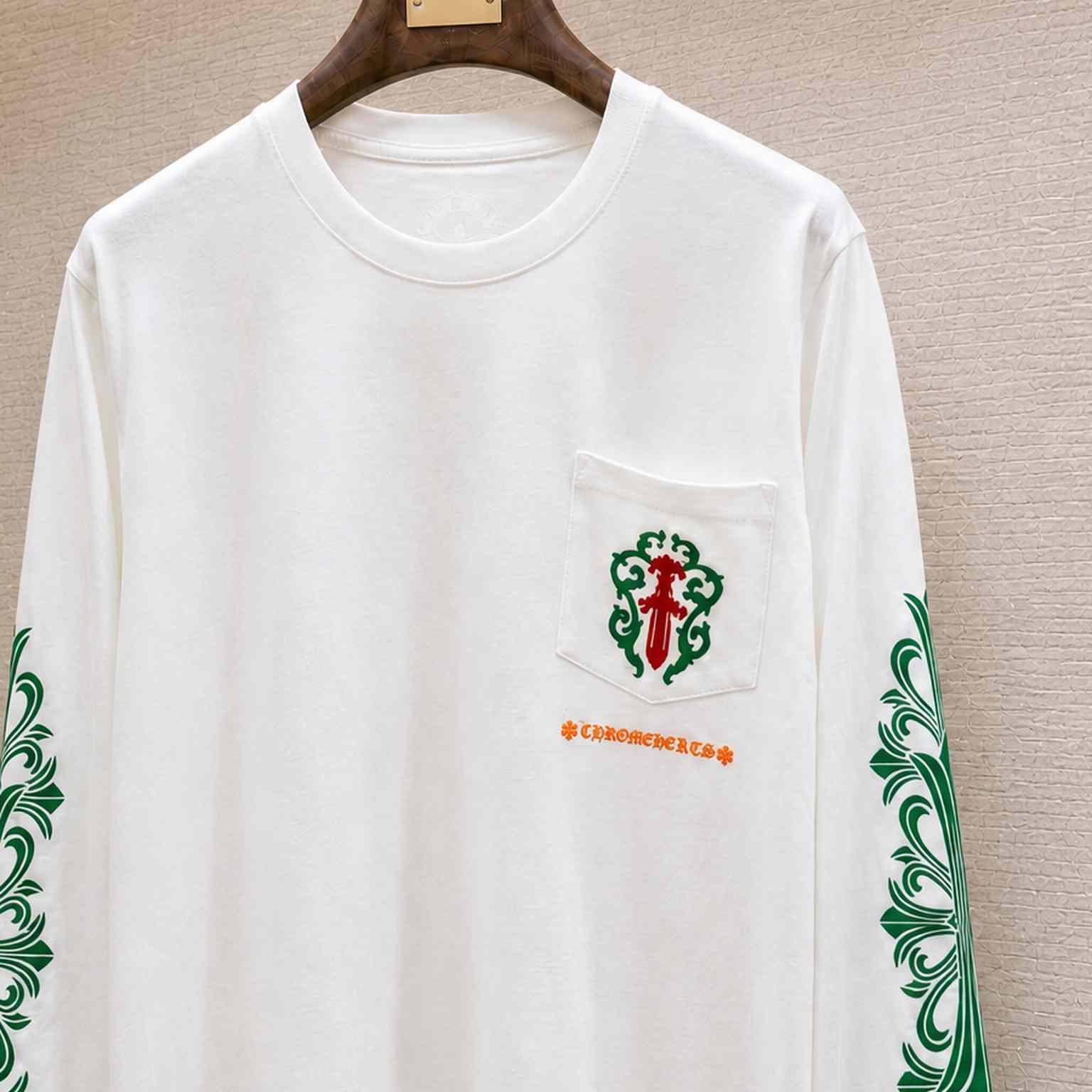Chrome Hearts Los Angeles Exclusive Christmas Pocket Long-Sleeve 'White' - DesignerGu