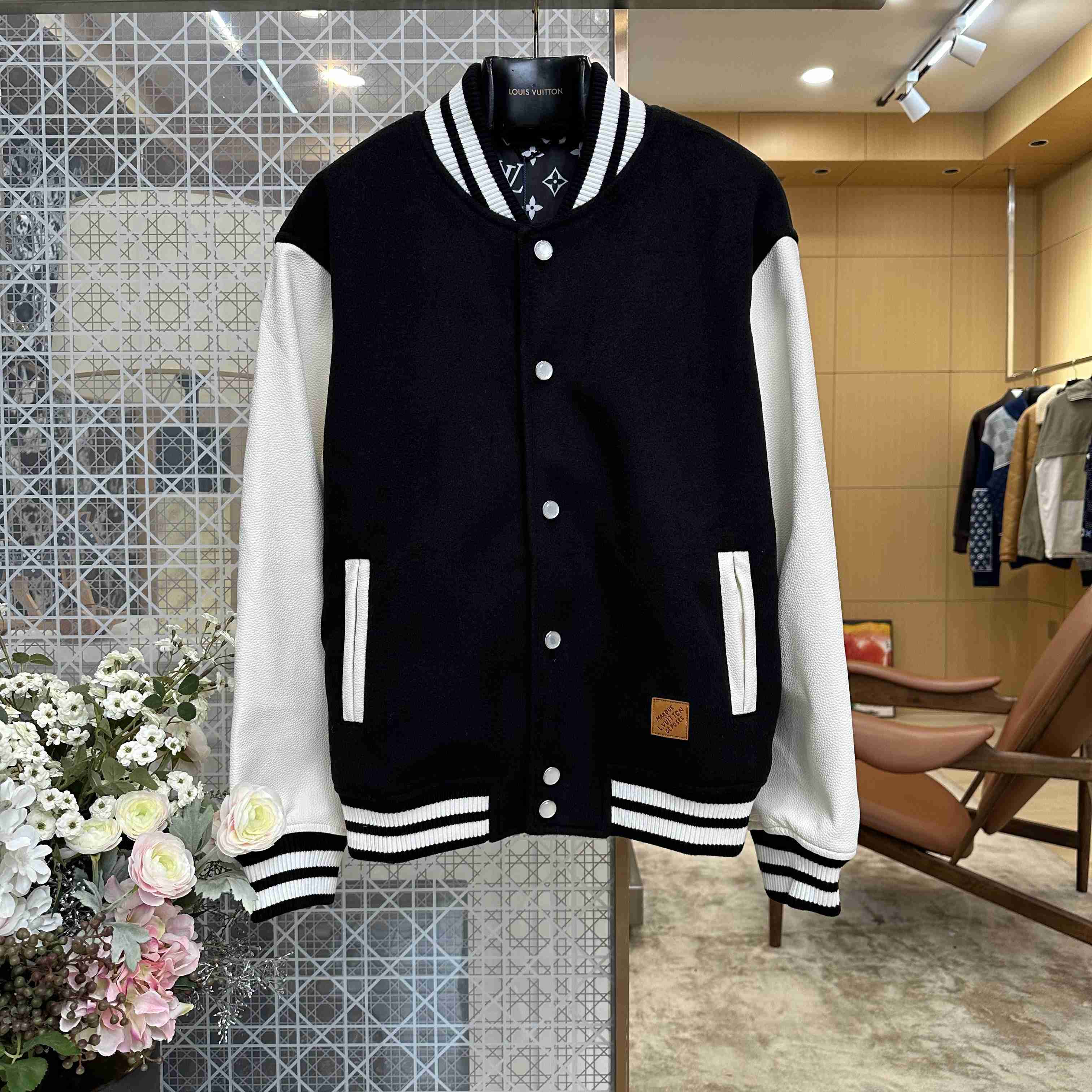 Louis Vuitton Leather Signature Varsity Jacket 1AIMWM - DesignerGu