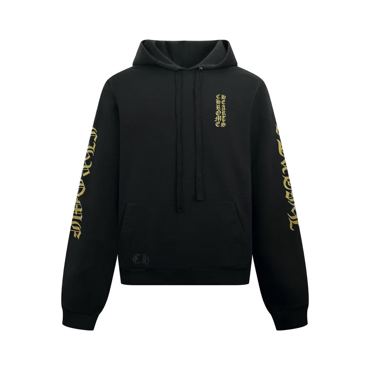 Chrome Hearts Gold Script Pullover Hoodie - DesignerGu