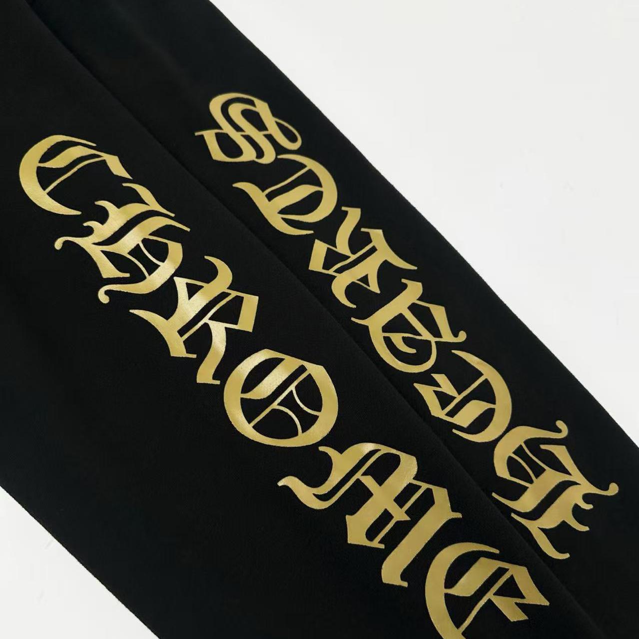 Chrome Hearts Gold Script Pullover Hoodie - DesignerGu