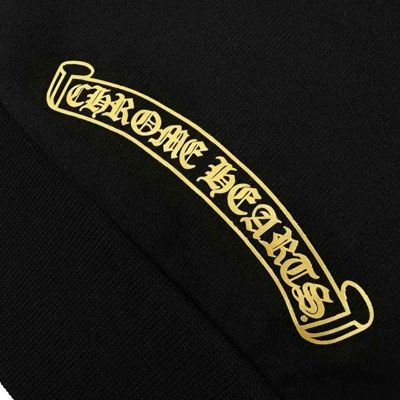 Chrome Hearts Gold Script Pullover Hoodie - DesignerGu