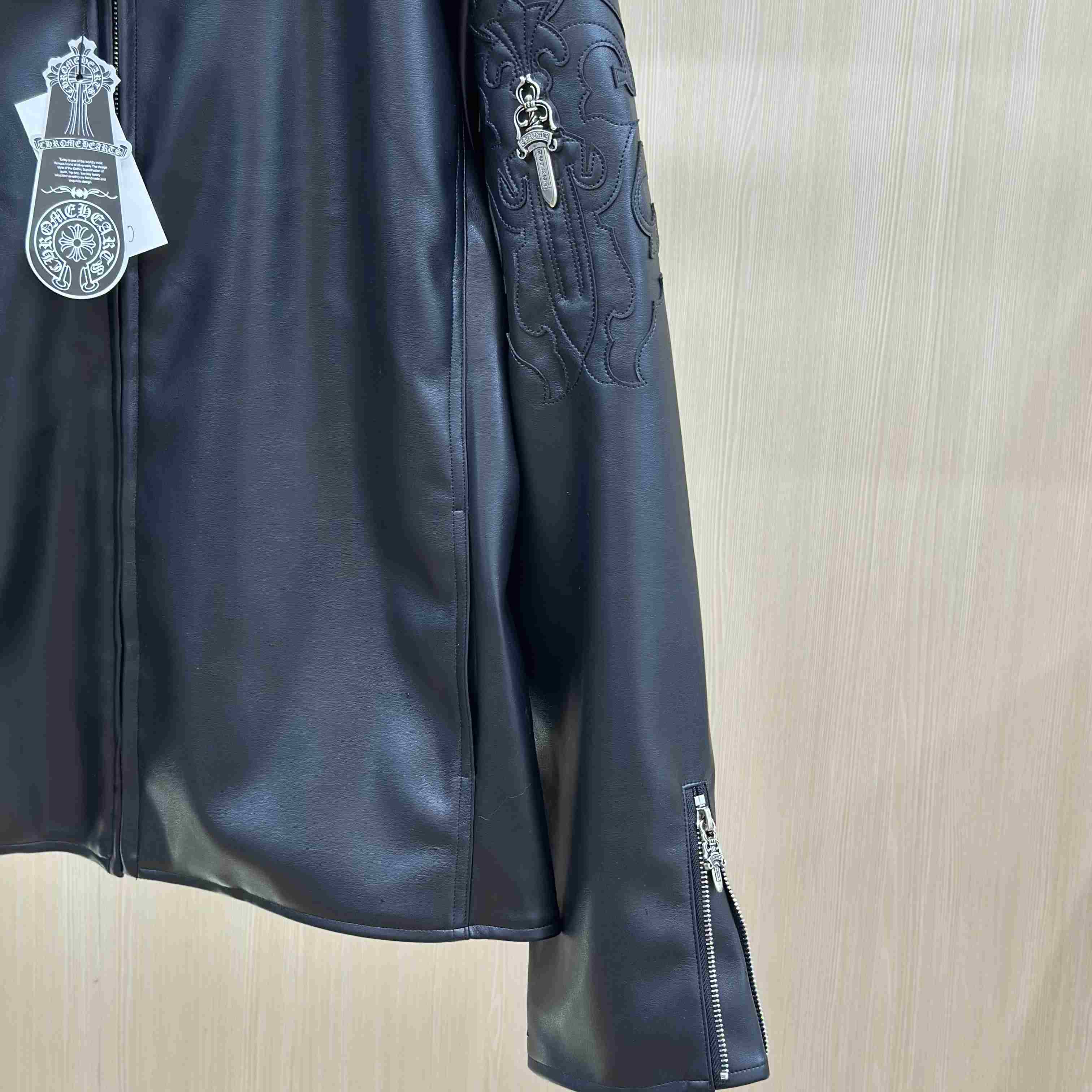 Chrome Hearts Racer Leather Jacket - DesignerGu