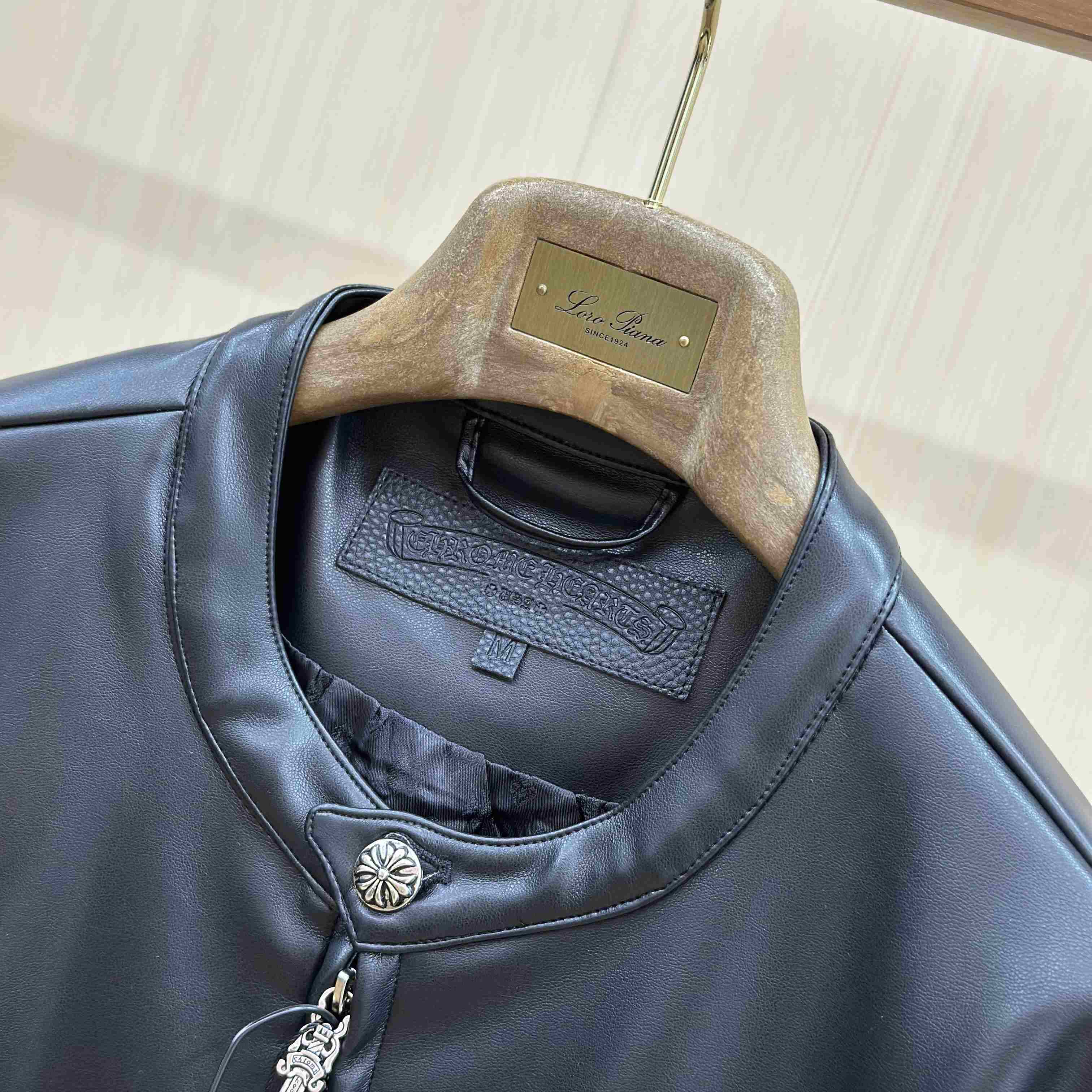 Chrome Hearts Racer Leather Jacket - DesignerGu