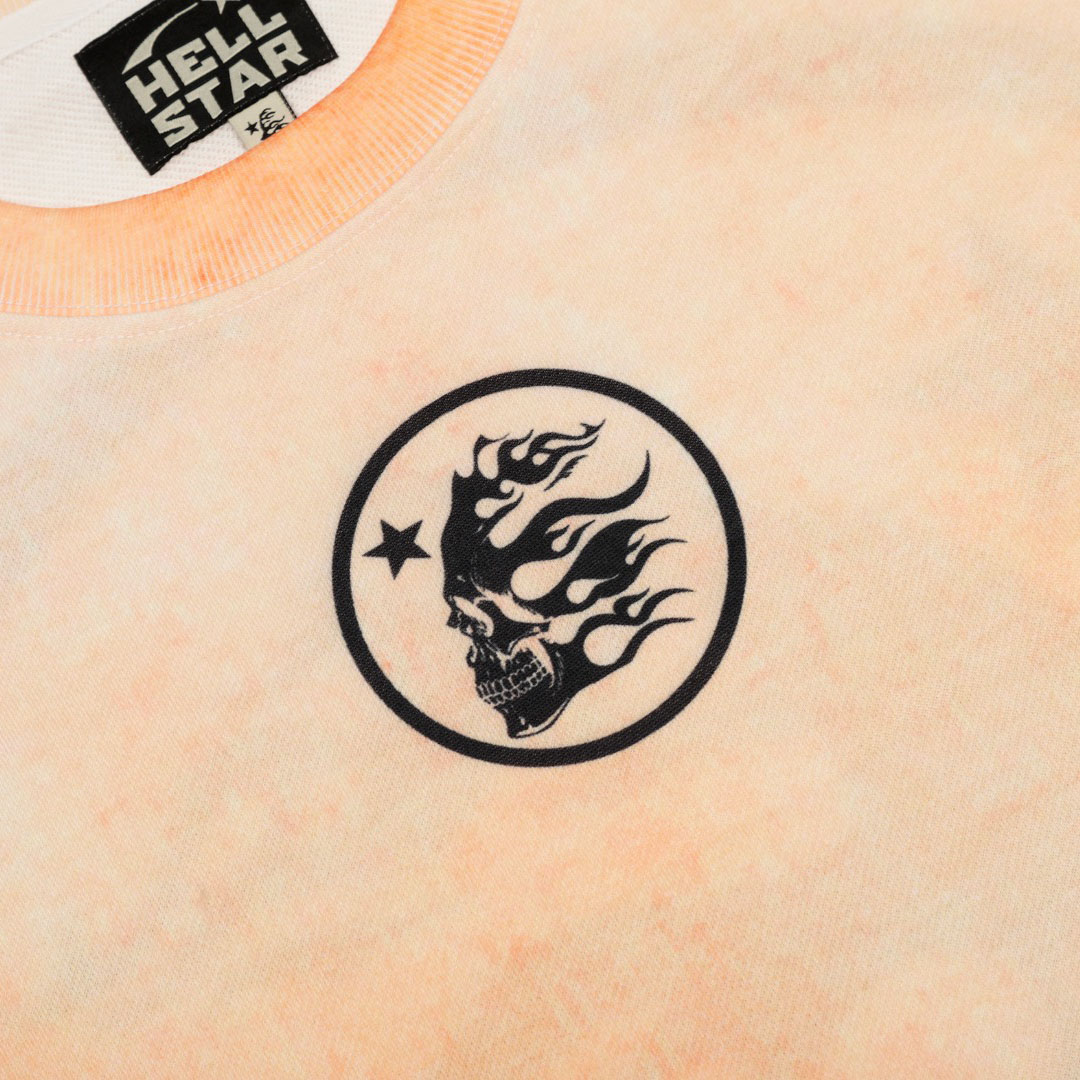 Hellstar Skull Fade Longsleeve Orange - DesignerGu