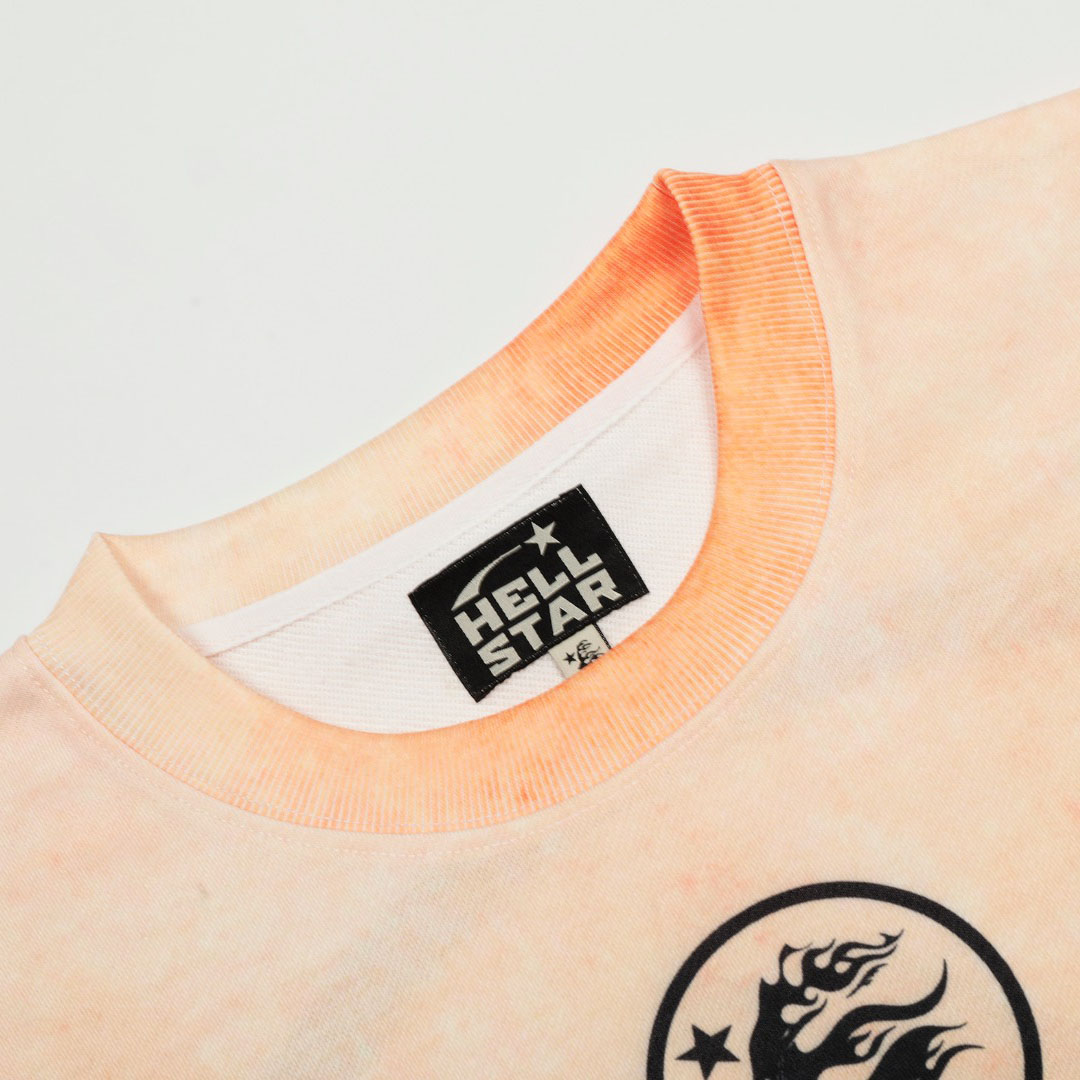 Hellstar Skull Fade Longsleeve Orange - DesignerGu