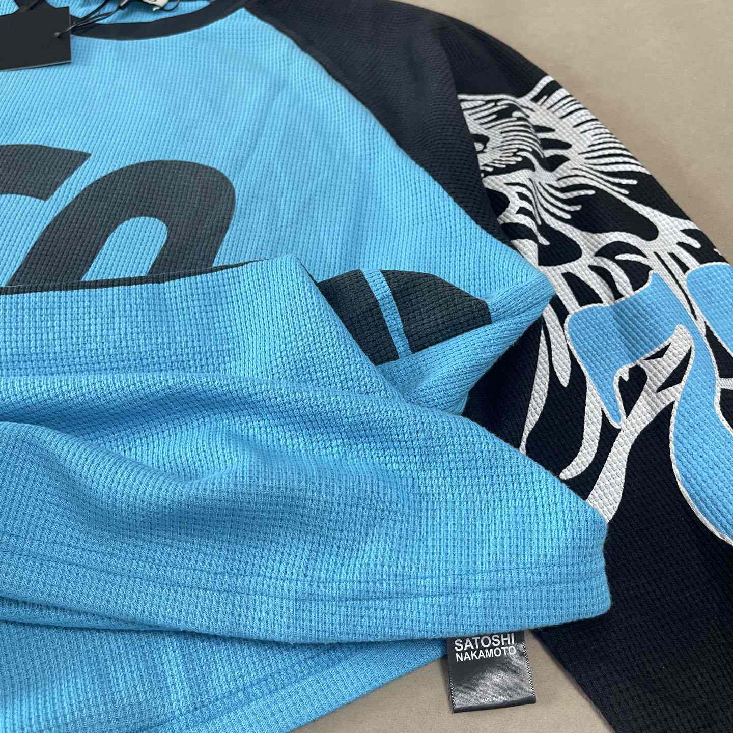 Satoshi Nakamoto Wings Long-Sleeve 'Blue' - DesignerGu