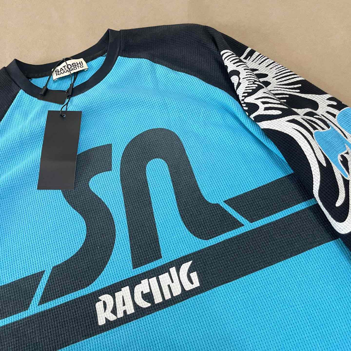 Satoshi Nakamoto Wings Long-Sleeve 'Blue' - DesignerGu