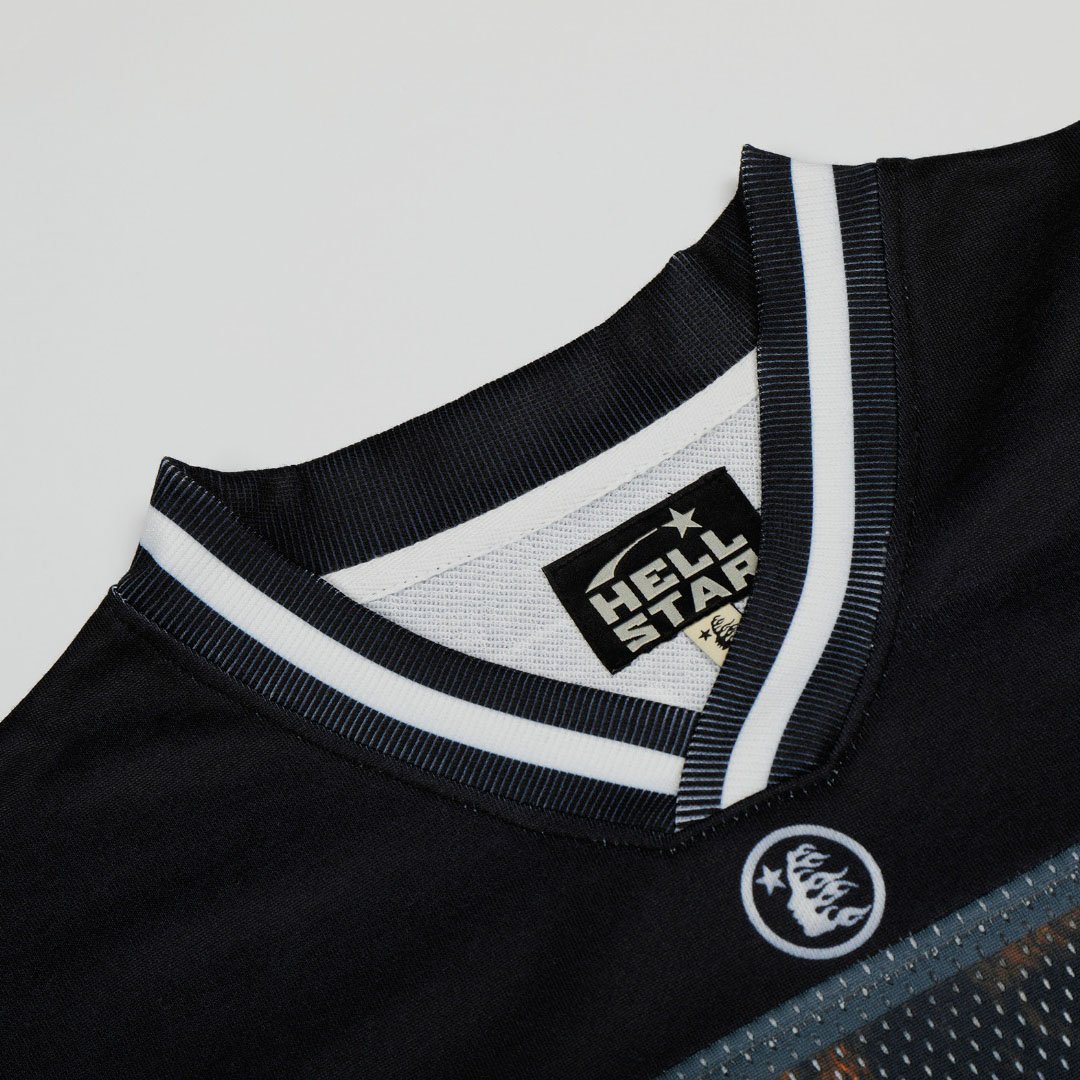 Hellstar Panther Print Mesh Jersey - DesignerGu