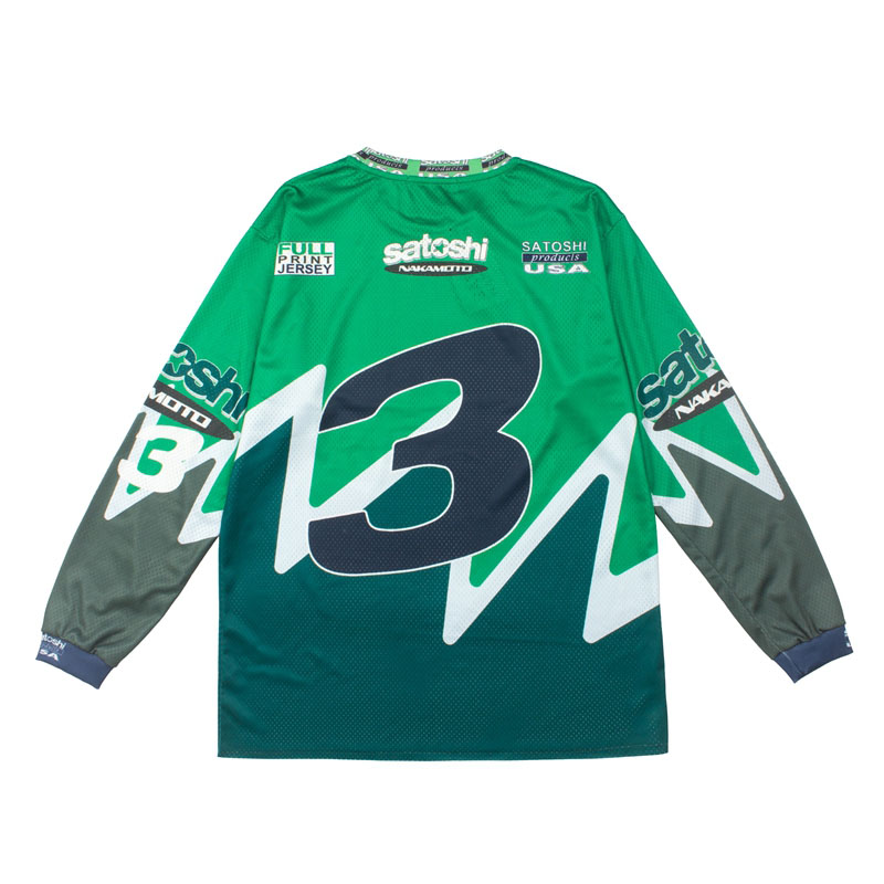 Satoshi Nakamoto Speedway Long-Sleeve 'Green' - DesignerGu