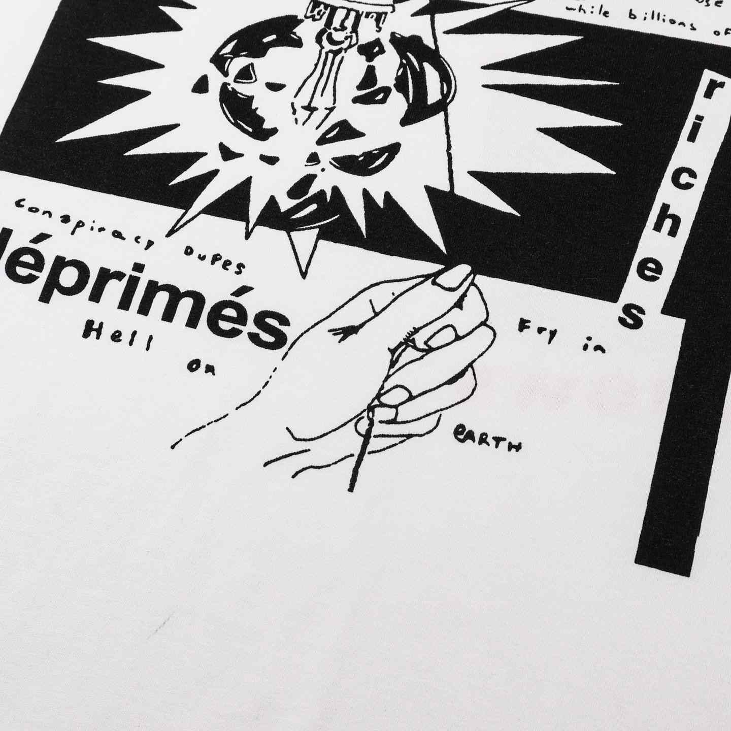 Enfants Riches Déprimés  White ‘Hell On’ Multi-Graphic T-Shirt - DesignerGu