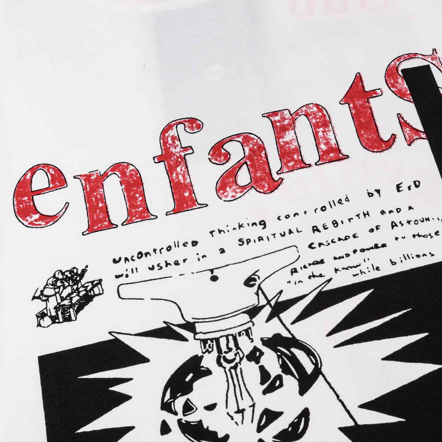 Enfants Riches Déprimés  White ‘Hell On’ Multi-Graphic T-Shirt - DesignerGu
