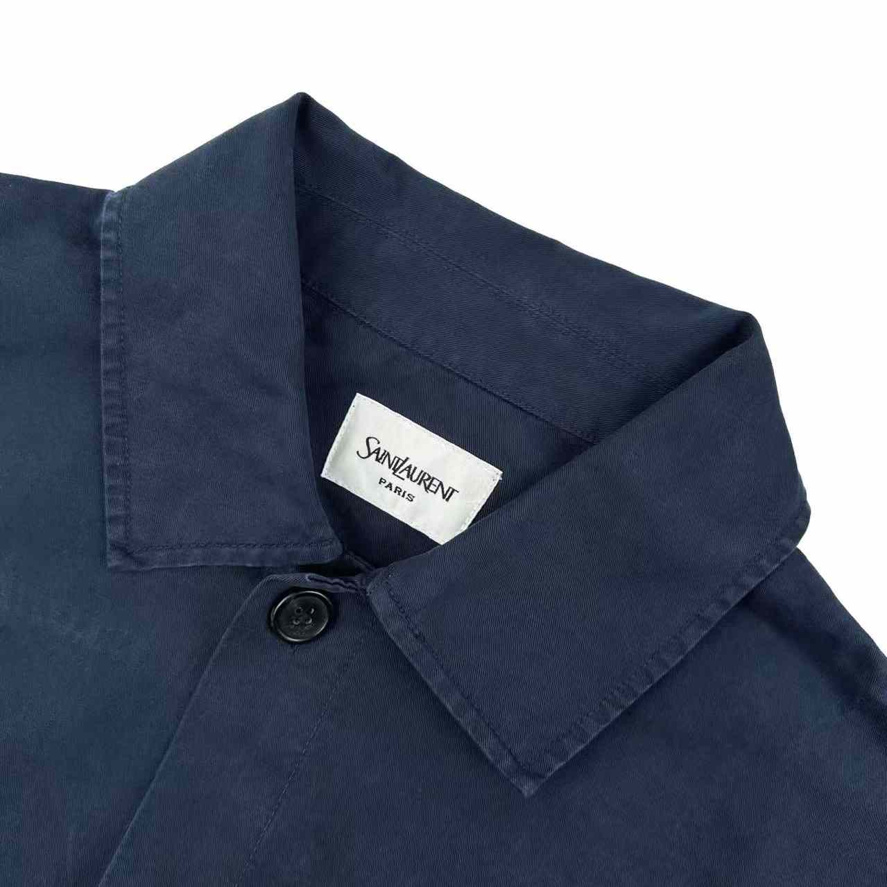 Saint Laurent Cassandre Overshirt In Cotton Linen Gabardine - DesignerGu